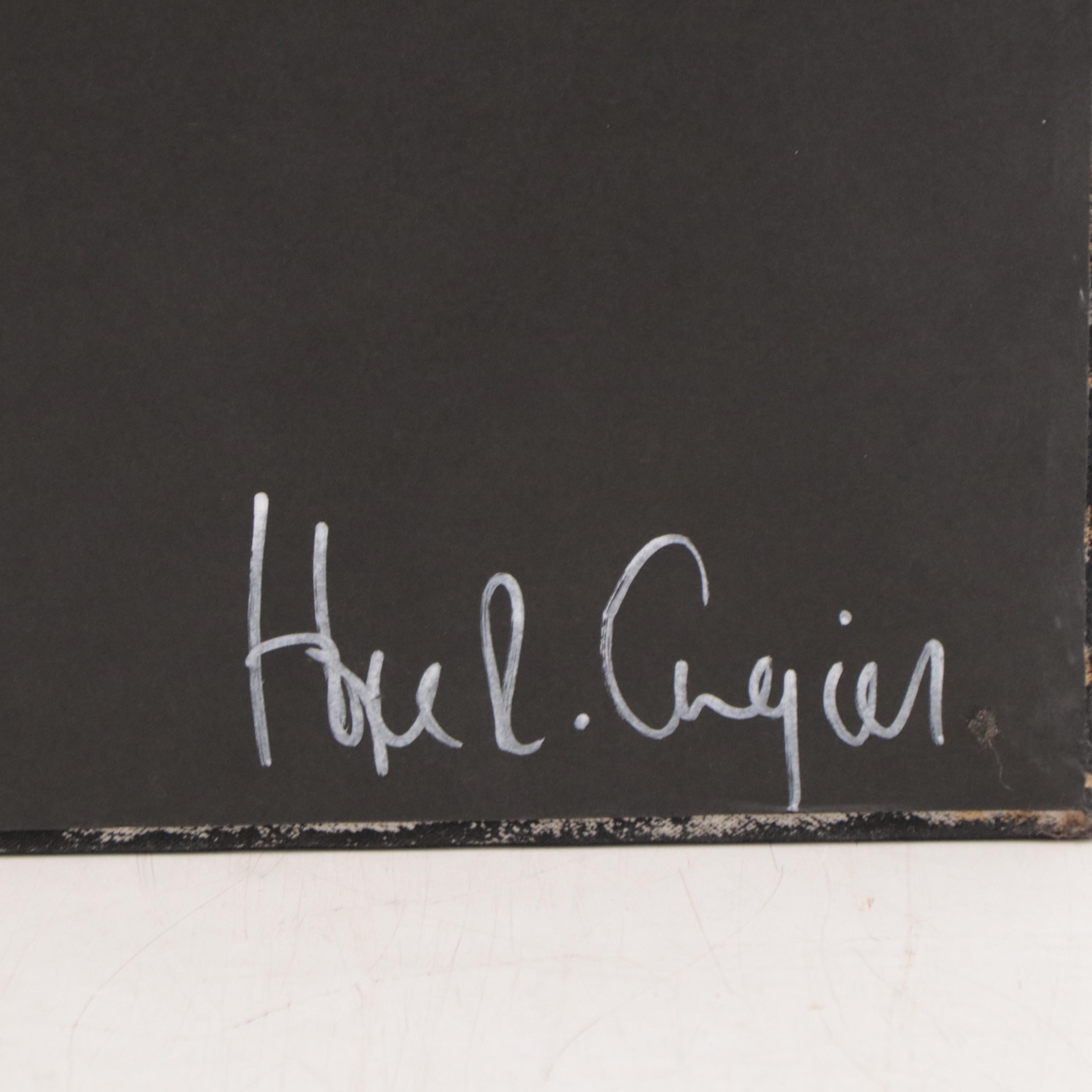 Hope Angier Folk Art Coastal Oil Painting