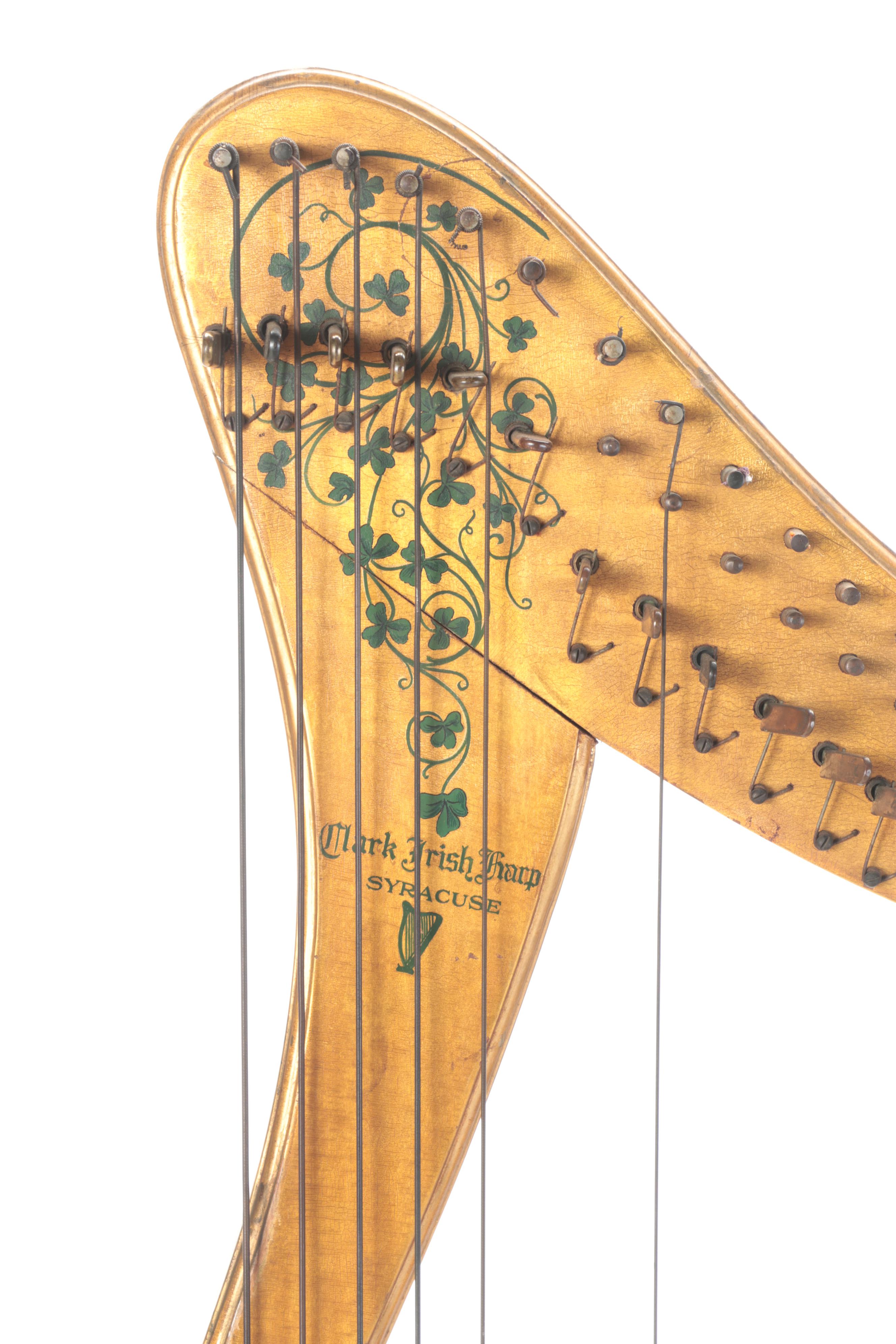 Clark Irish Harp With Stand, S/N 256, Circa 1912