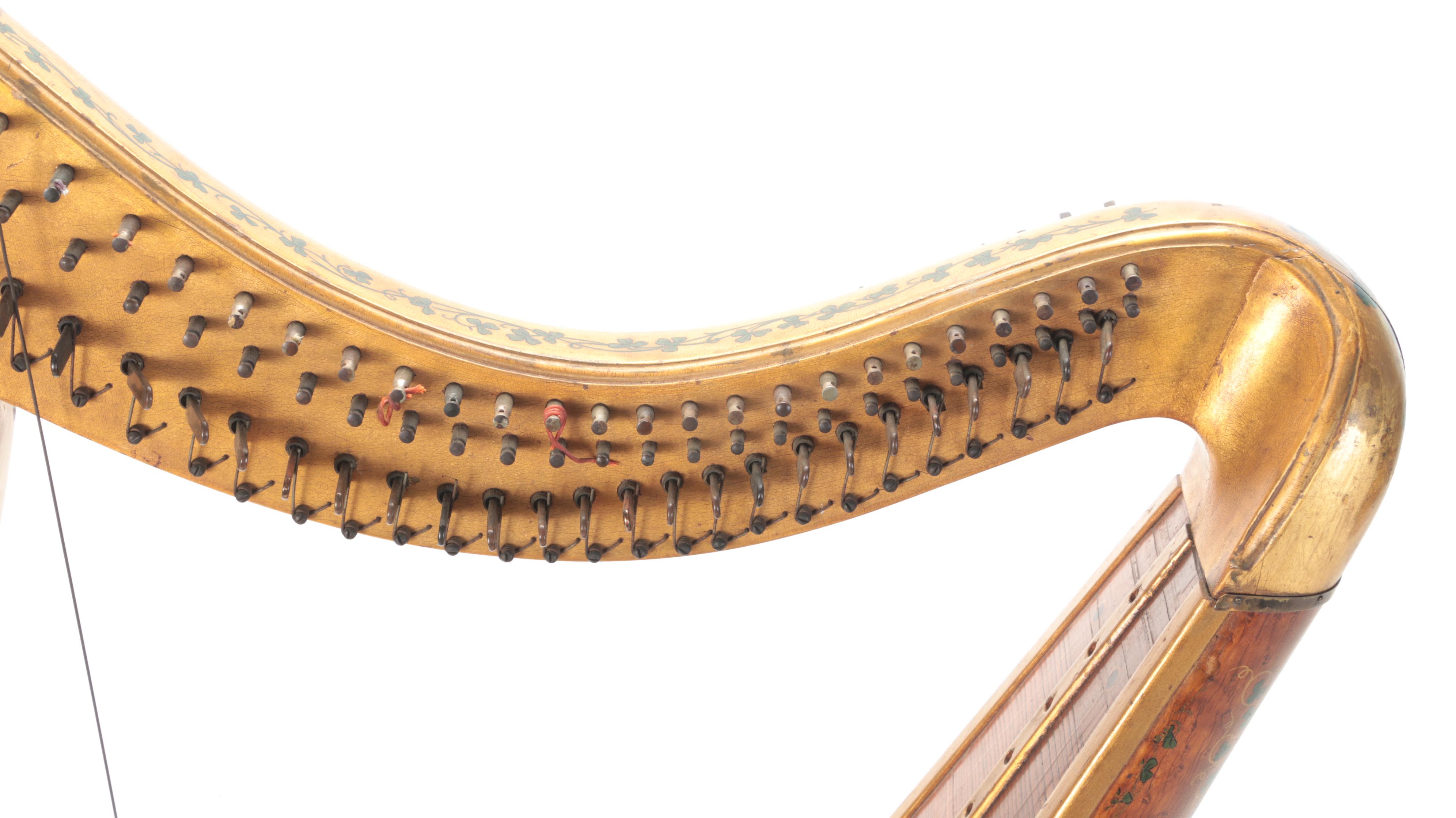 Clark Irish Harp With Stand, S/N 256, Circa 1912