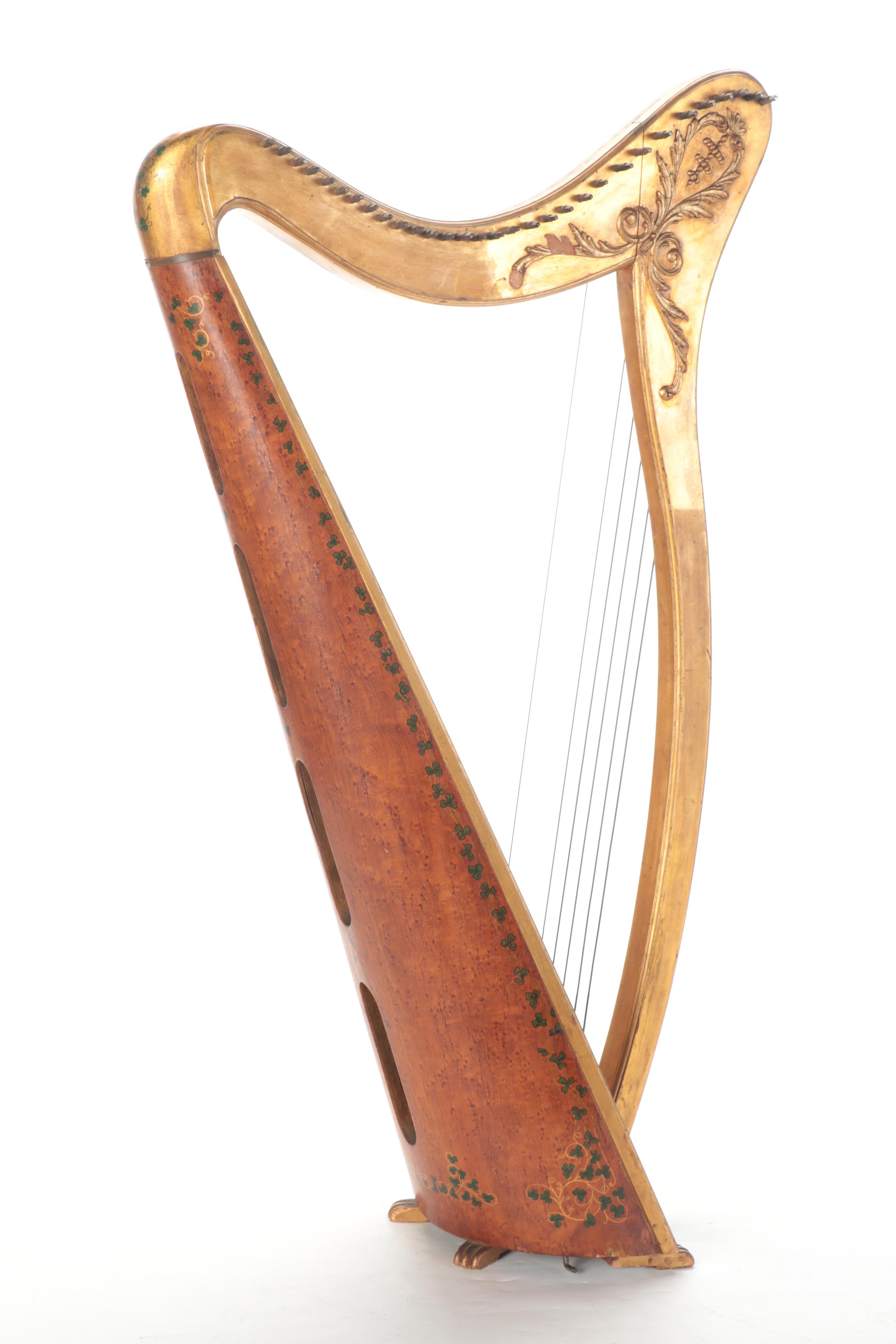 Clark Irish Harp With Stand, S/N 256, Circa 1912