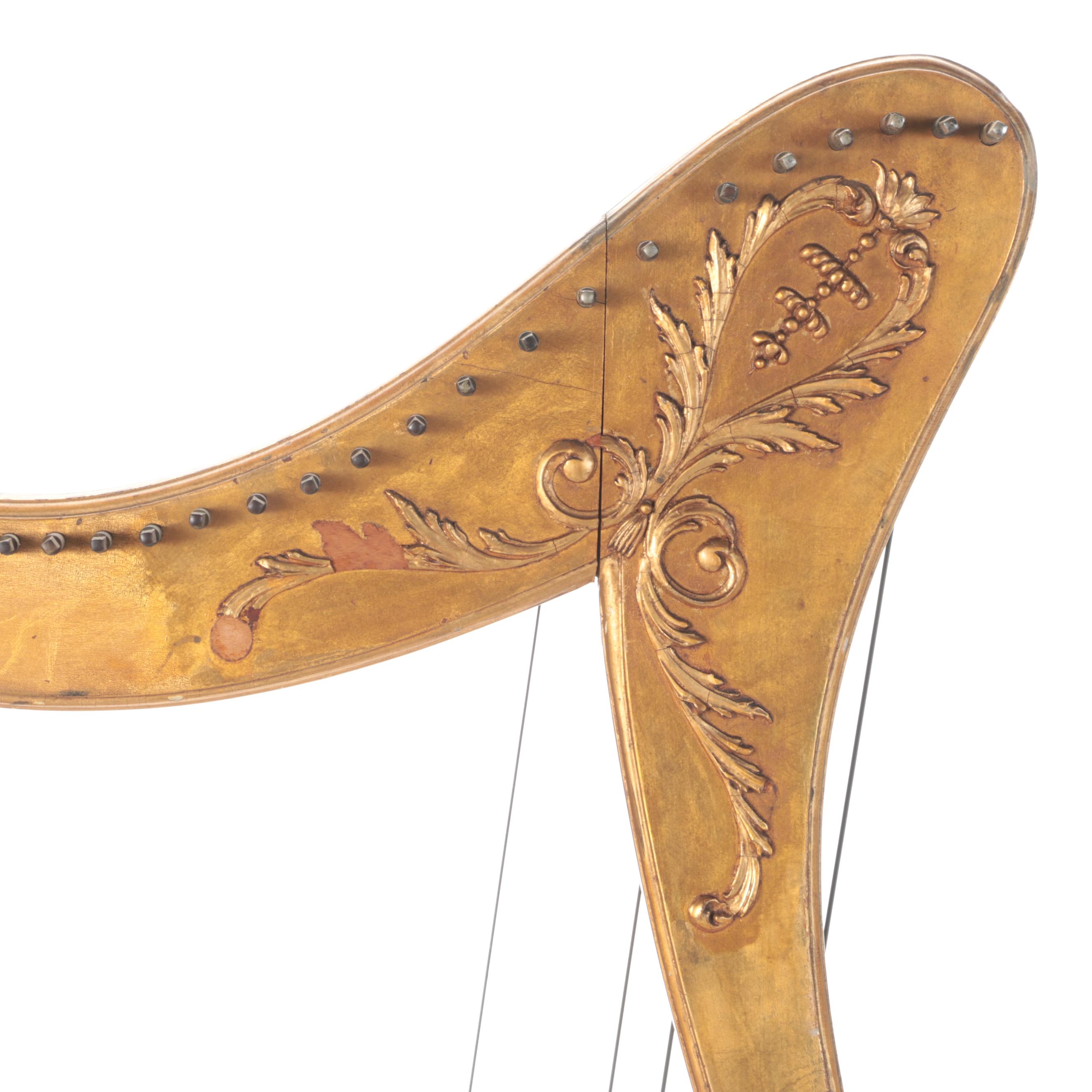 Clark Irish Harp With Stand, S/N 256, Circa 1912