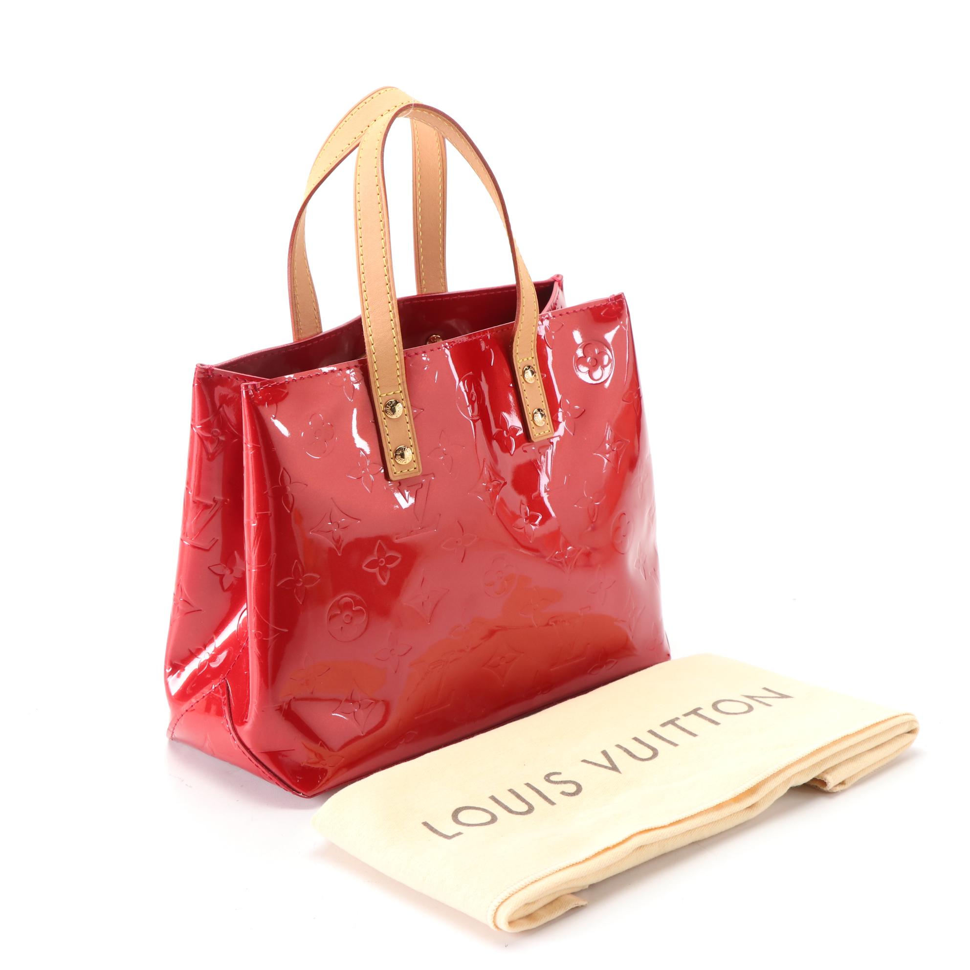 Louis Vuitton Reade PM Handbag in Monogram Vernis and Vachetta Leather