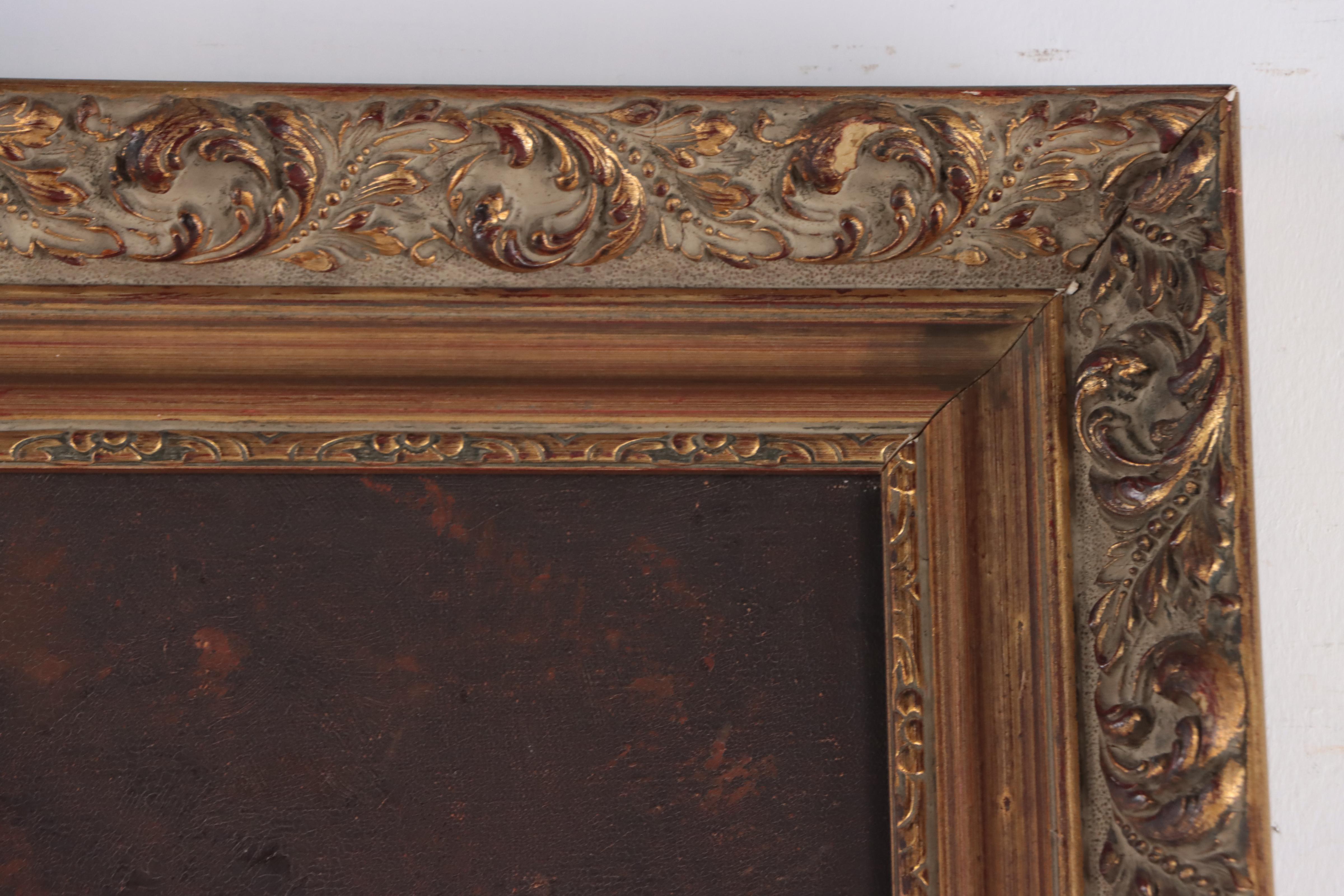 Full Length Portrait Oil Painting of Seated Clown