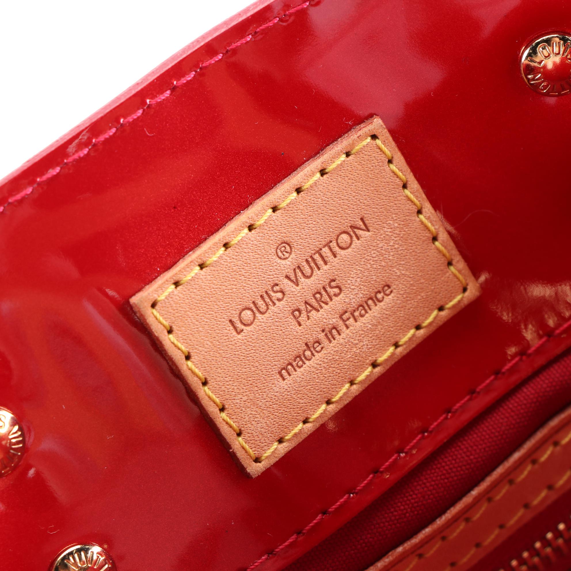 Louis Vuitton Reade PM Handbag in Monogram Vernis and Vachetta Leather