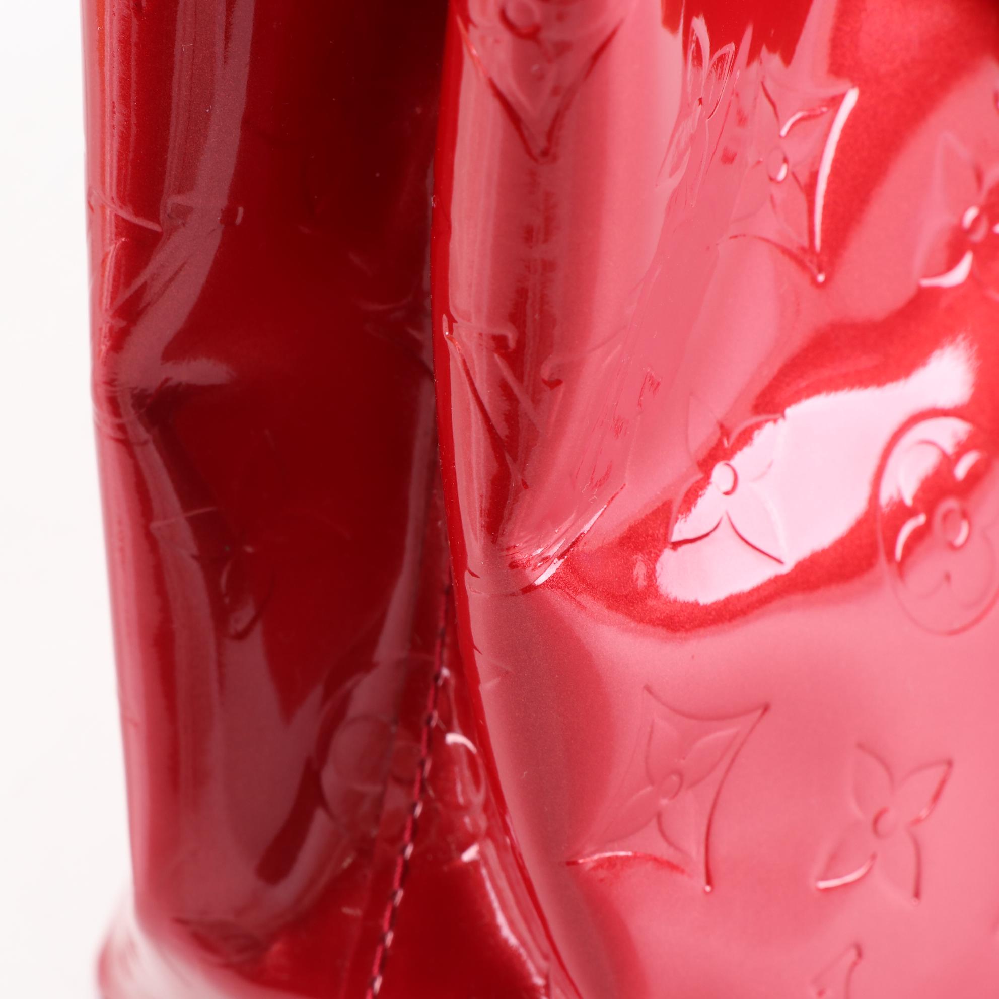 Louis Vuitton Reade PM Handbag in Monogram Vernis and Vachetta Leather