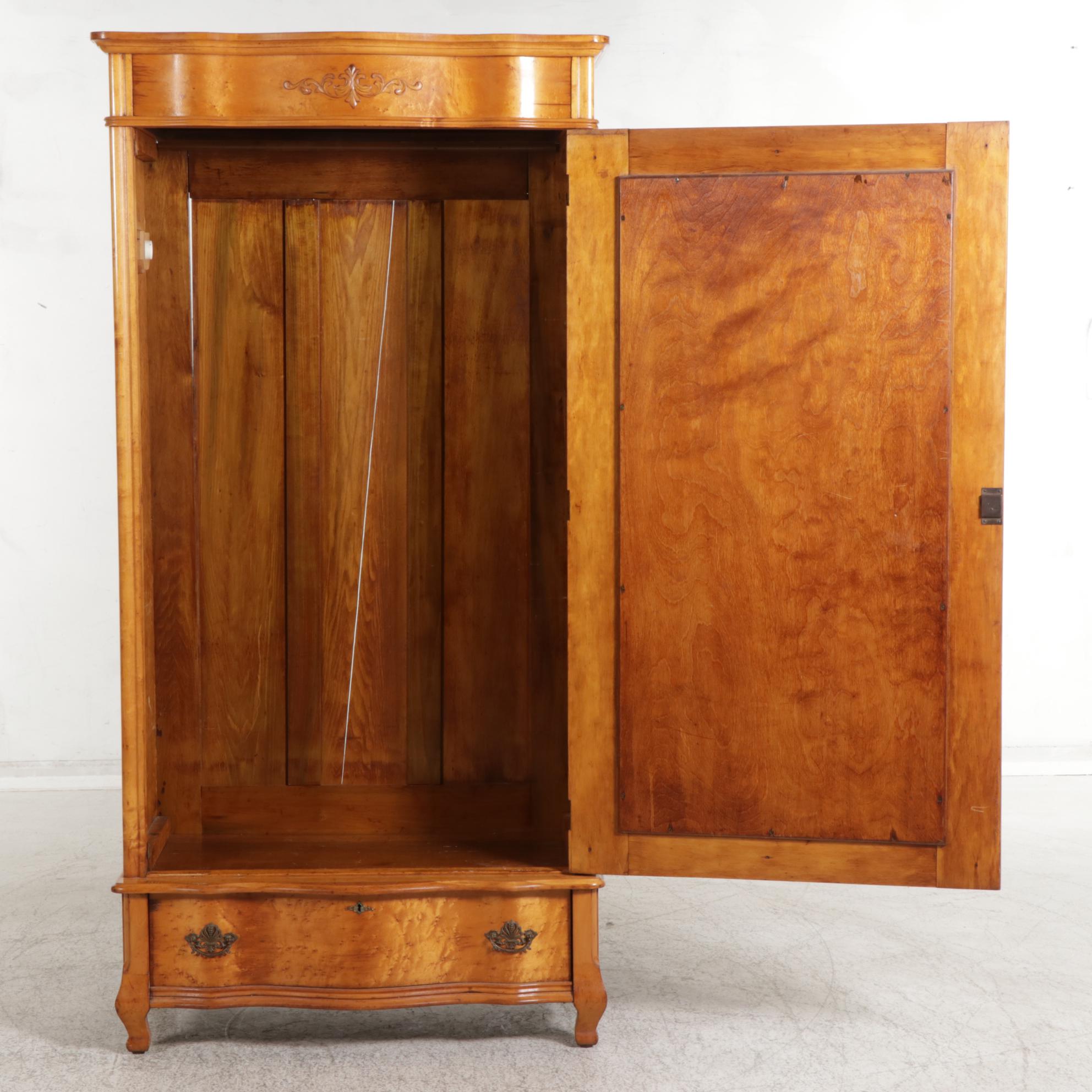 Victorian Maple Armoire, Early 20th Century
