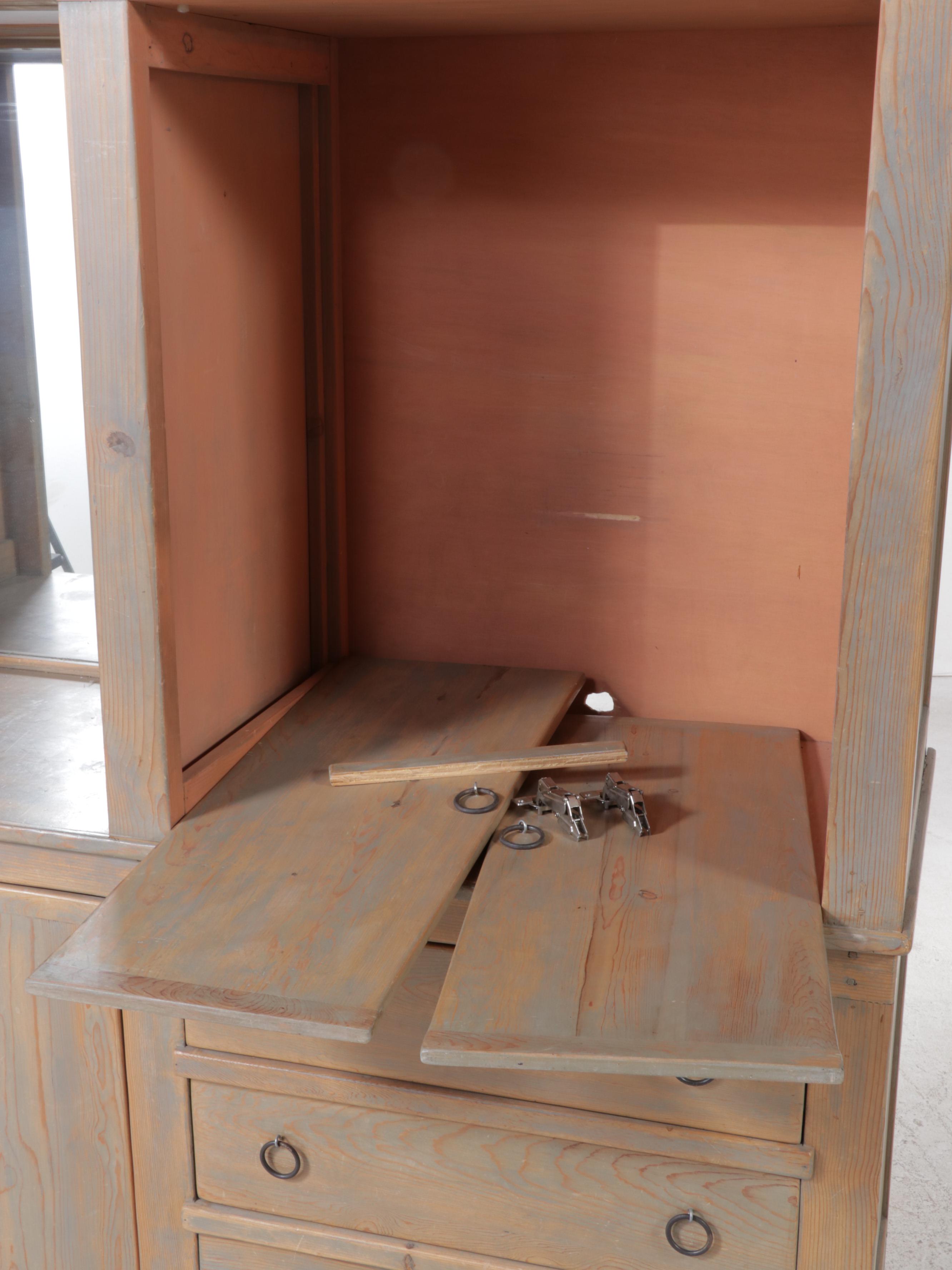 Cerused Pine Contemporary Cabinet