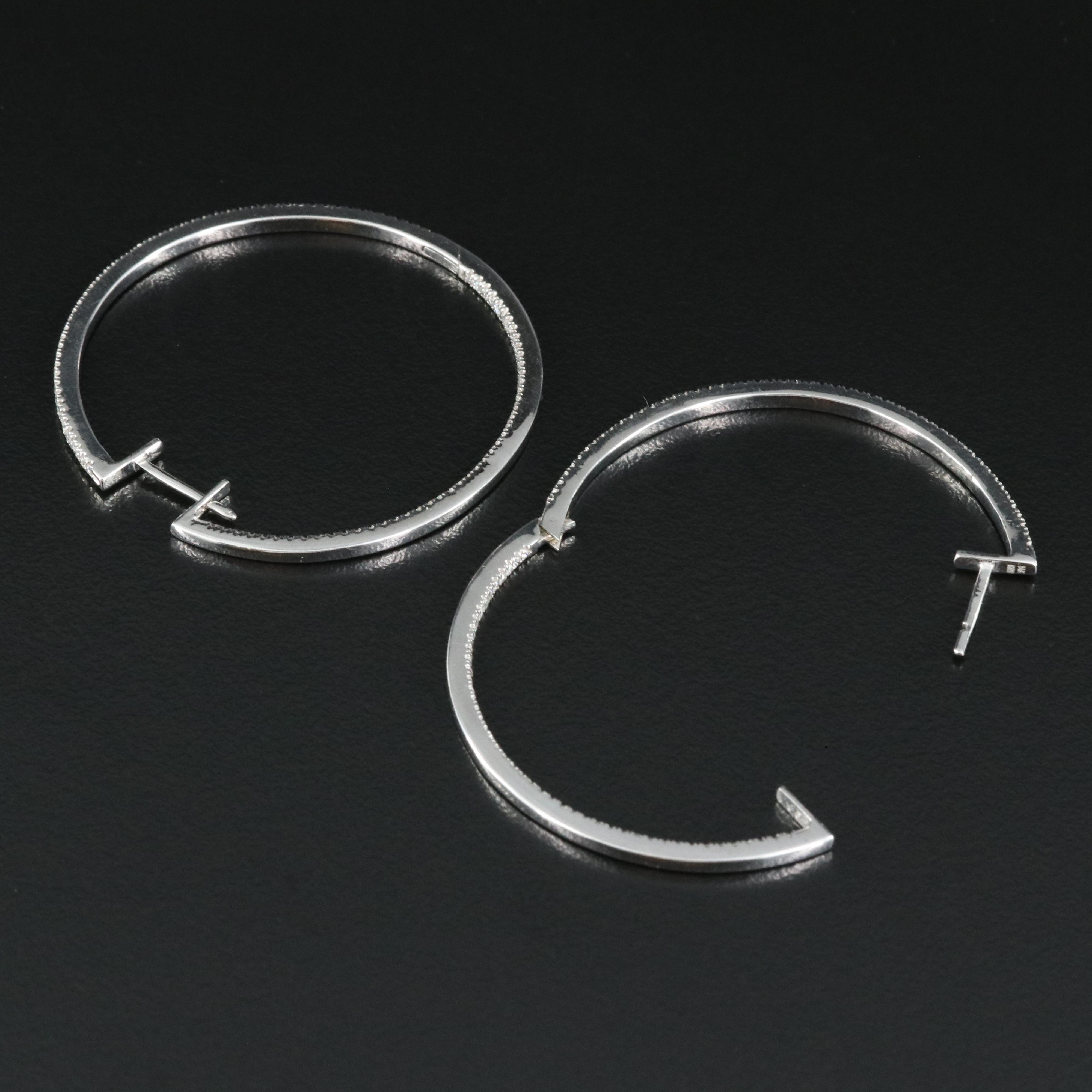 14K 0.98 CTW Diamond Inside-Out Large Hoop Earrings