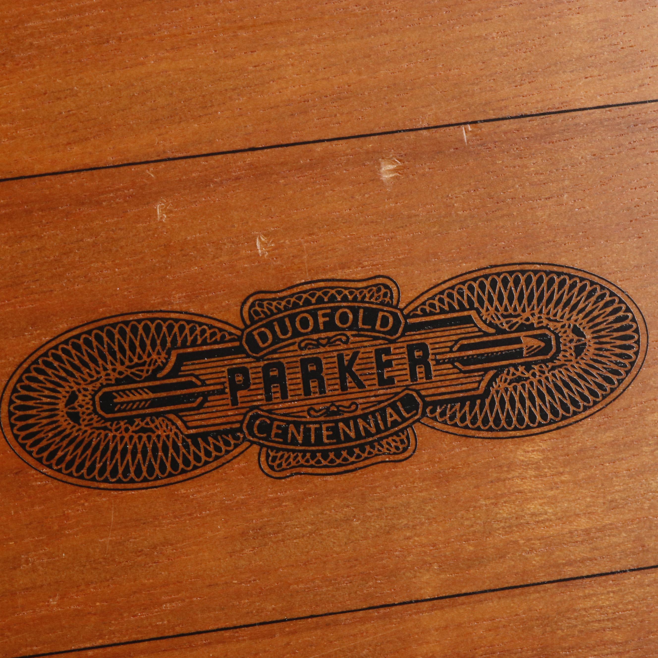 Parker Green Marble Duofold Centennial 18K Gold Nib Fountain Pen