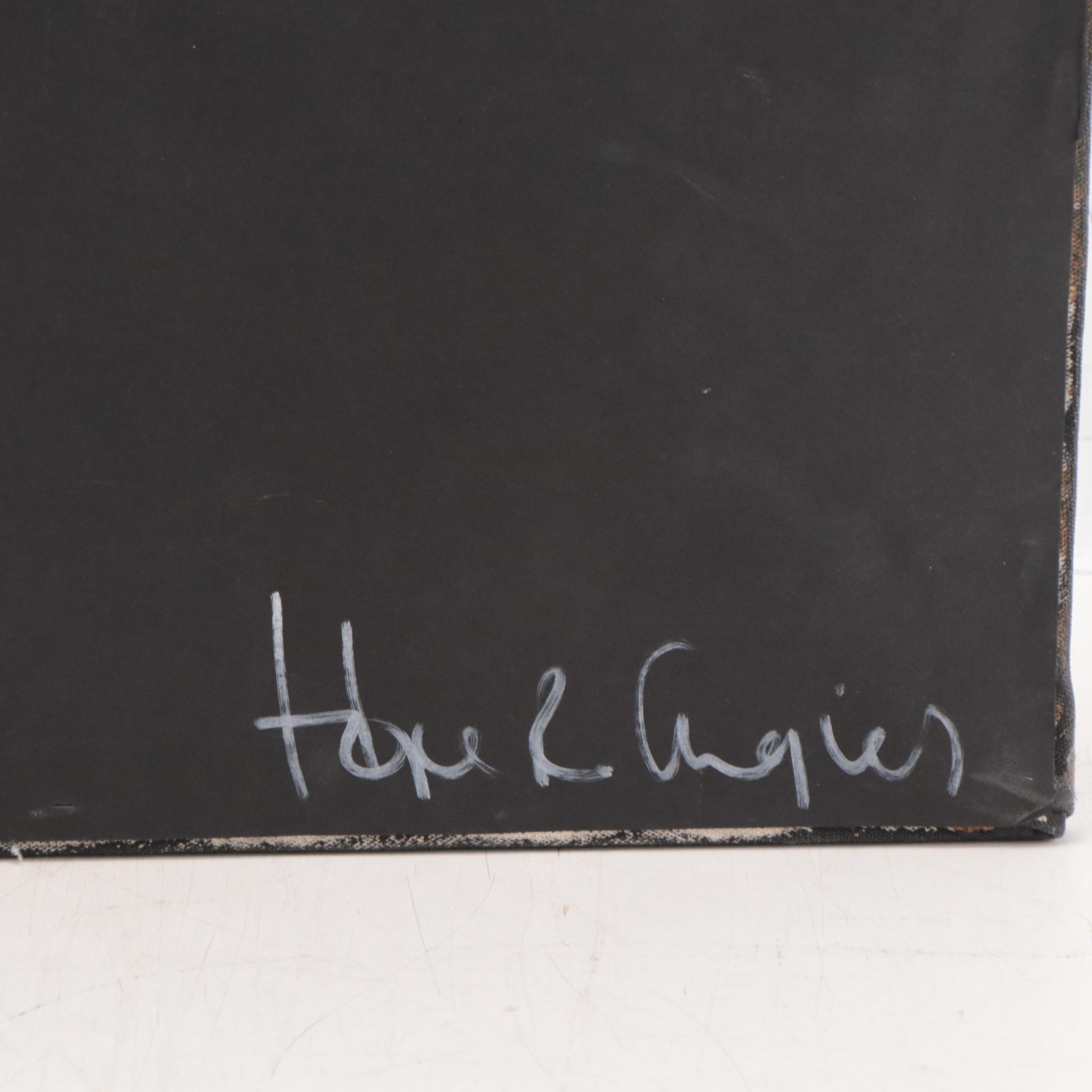 Hope Angier Folk Art Coastal Oil Painting