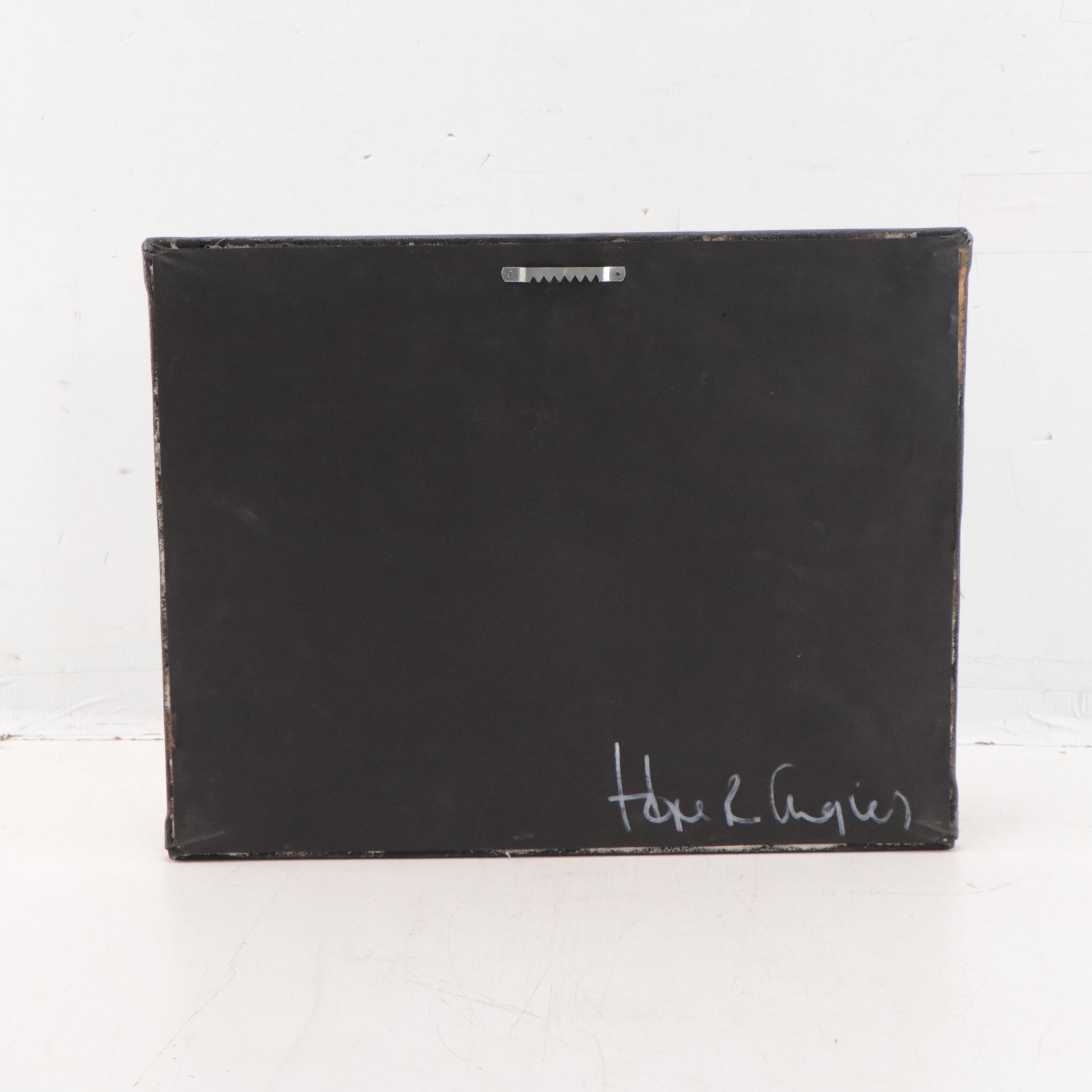 Hope Angier Folk Art Coastal Oil Painting