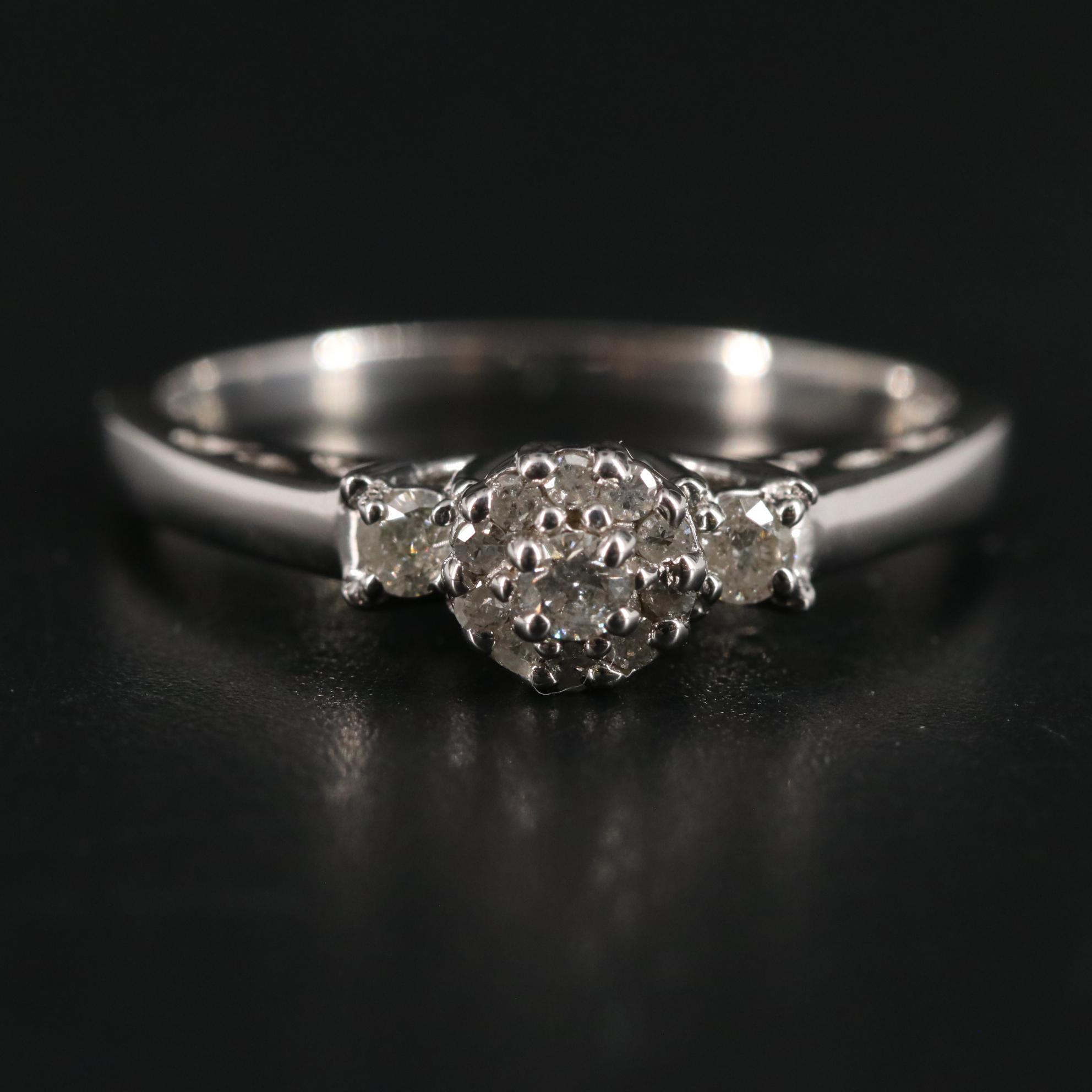 Sterling Diamond Ring