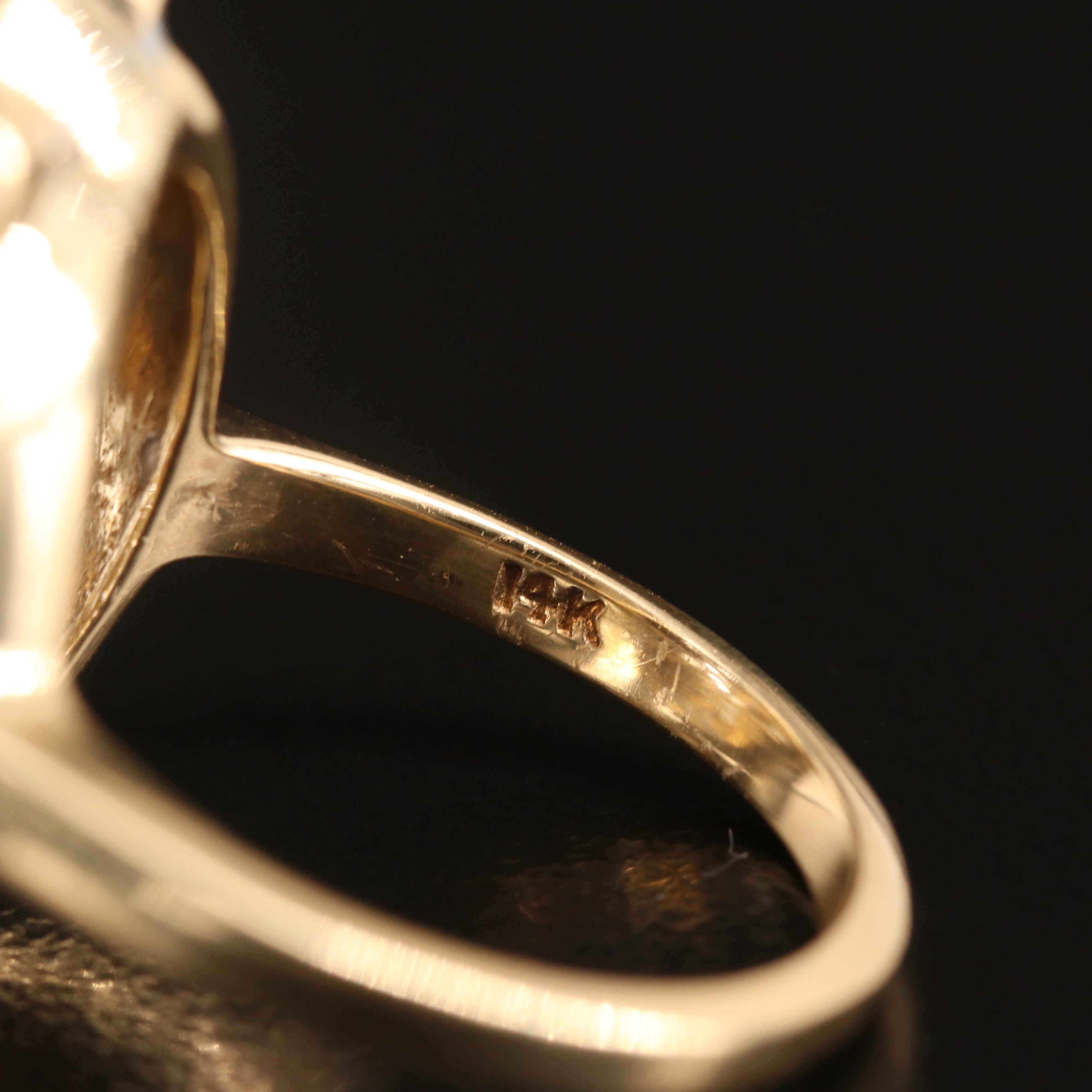 14K 1.17 CTW Diamond and Blue Enamel Tracery Ring