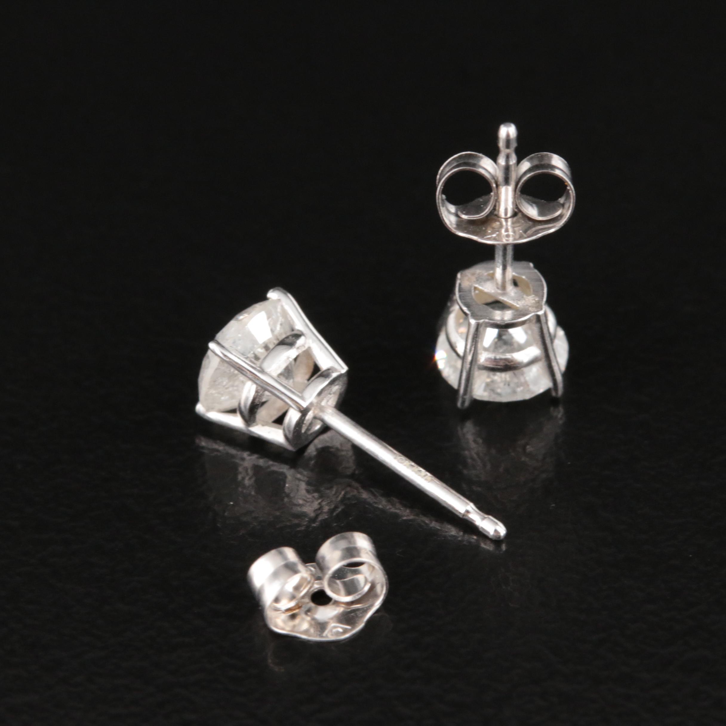 10K 1.23 CTW Diamond Stud Earrings