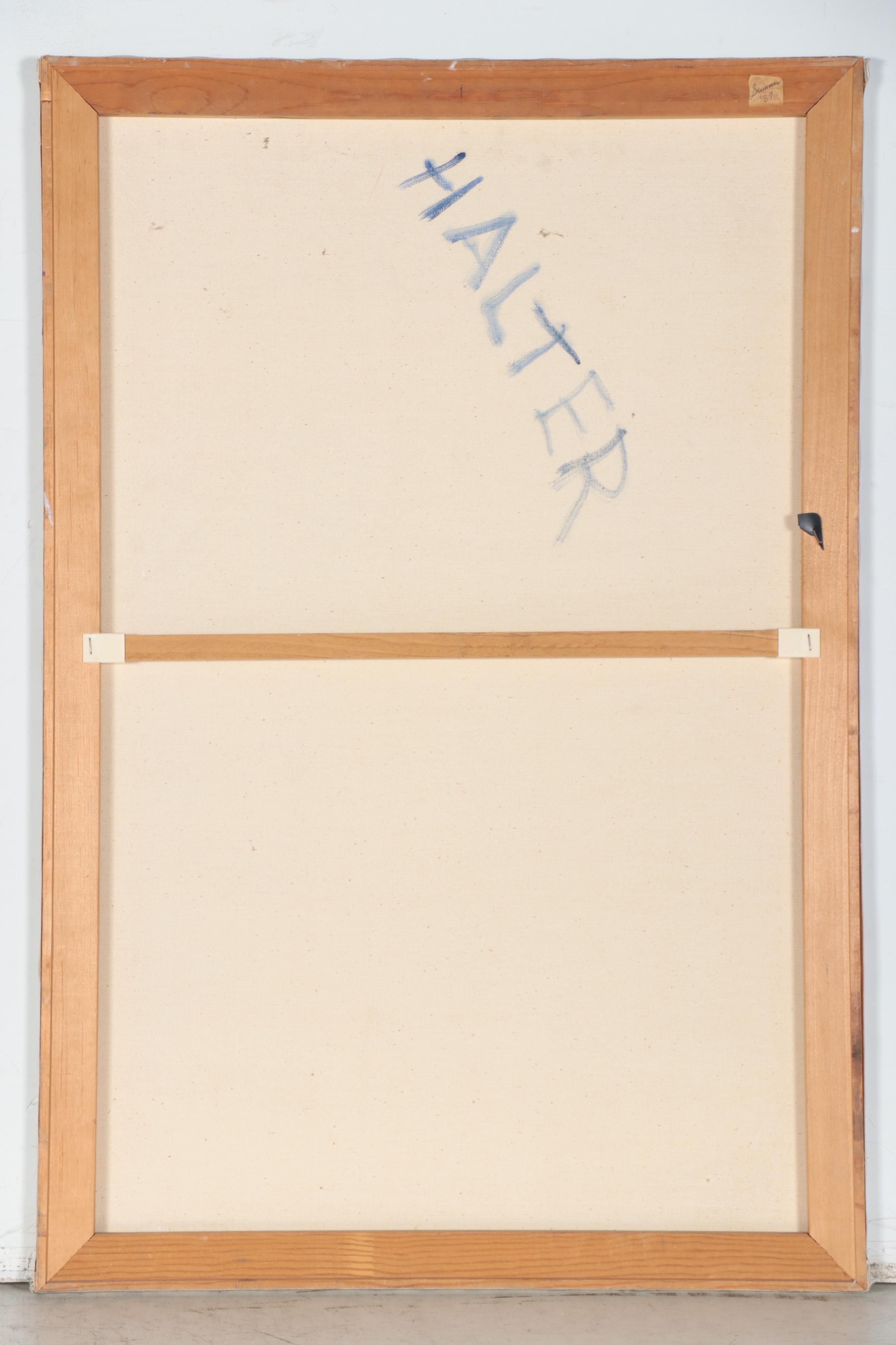 Katrina Halter Oil Painting of Seated Nude Figure, 1987