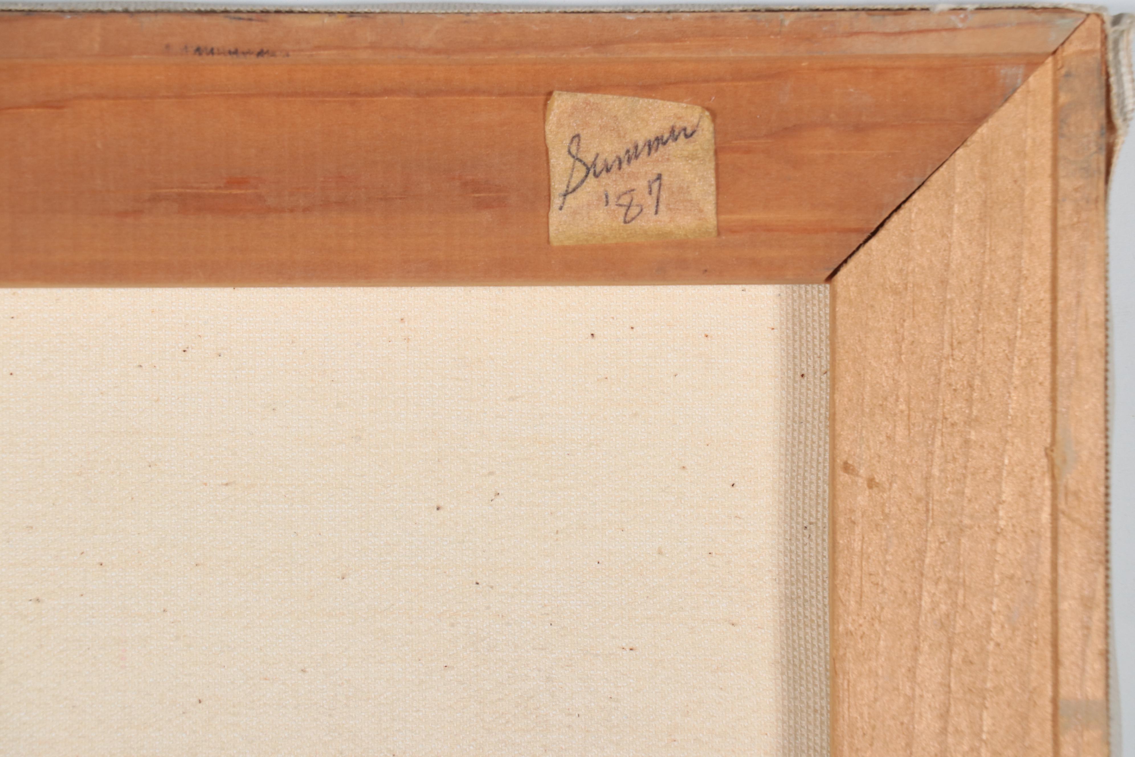 Katrina Halter Oil Painting of Seated Nude Figure, 1987