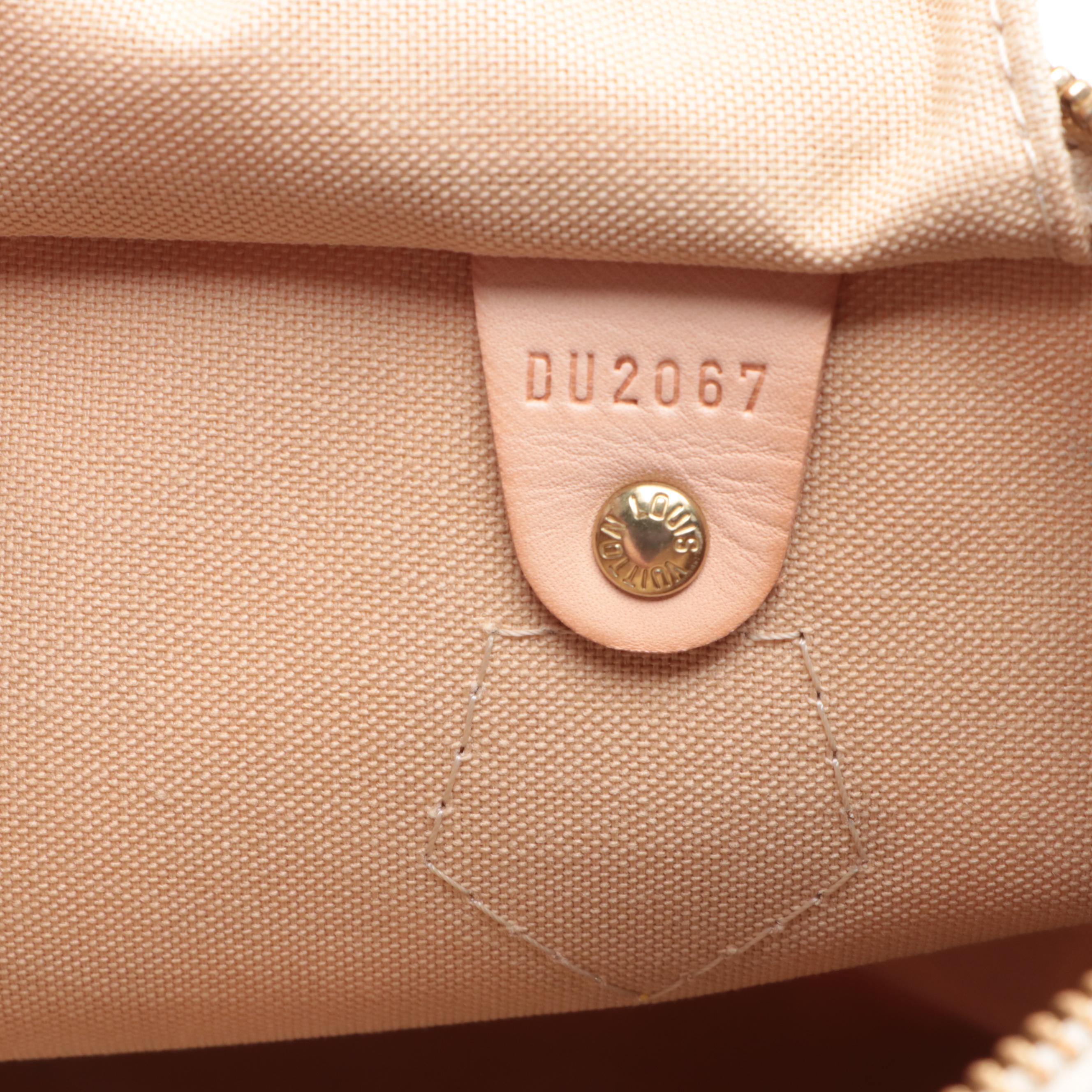 Louis Vuitton Speedy 30 in Damier Azur Canvas and Vachetta Leather