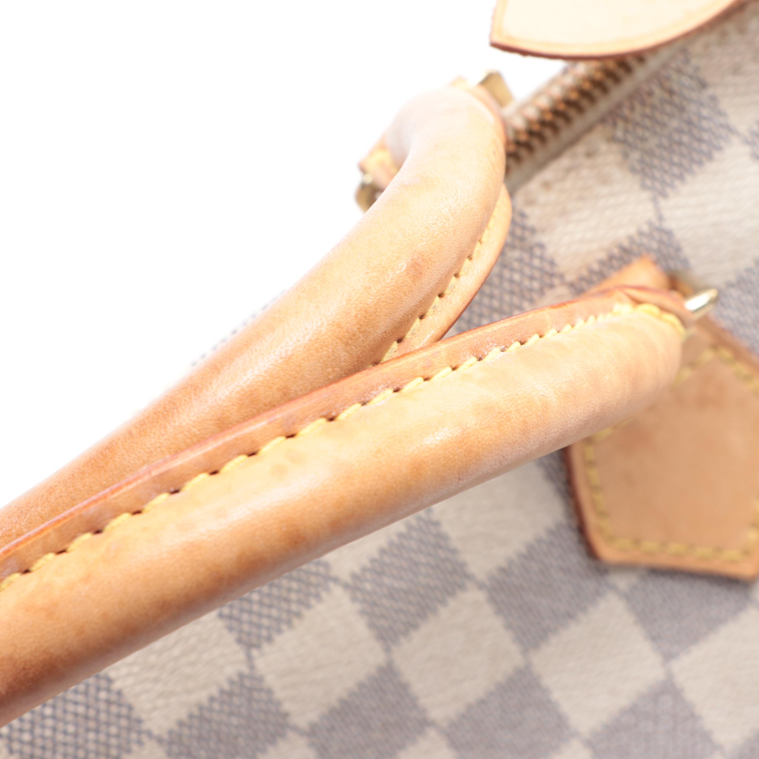 Louis Vuitton Speedy 30 in Damier Azur Canvas and Vachetta Leather