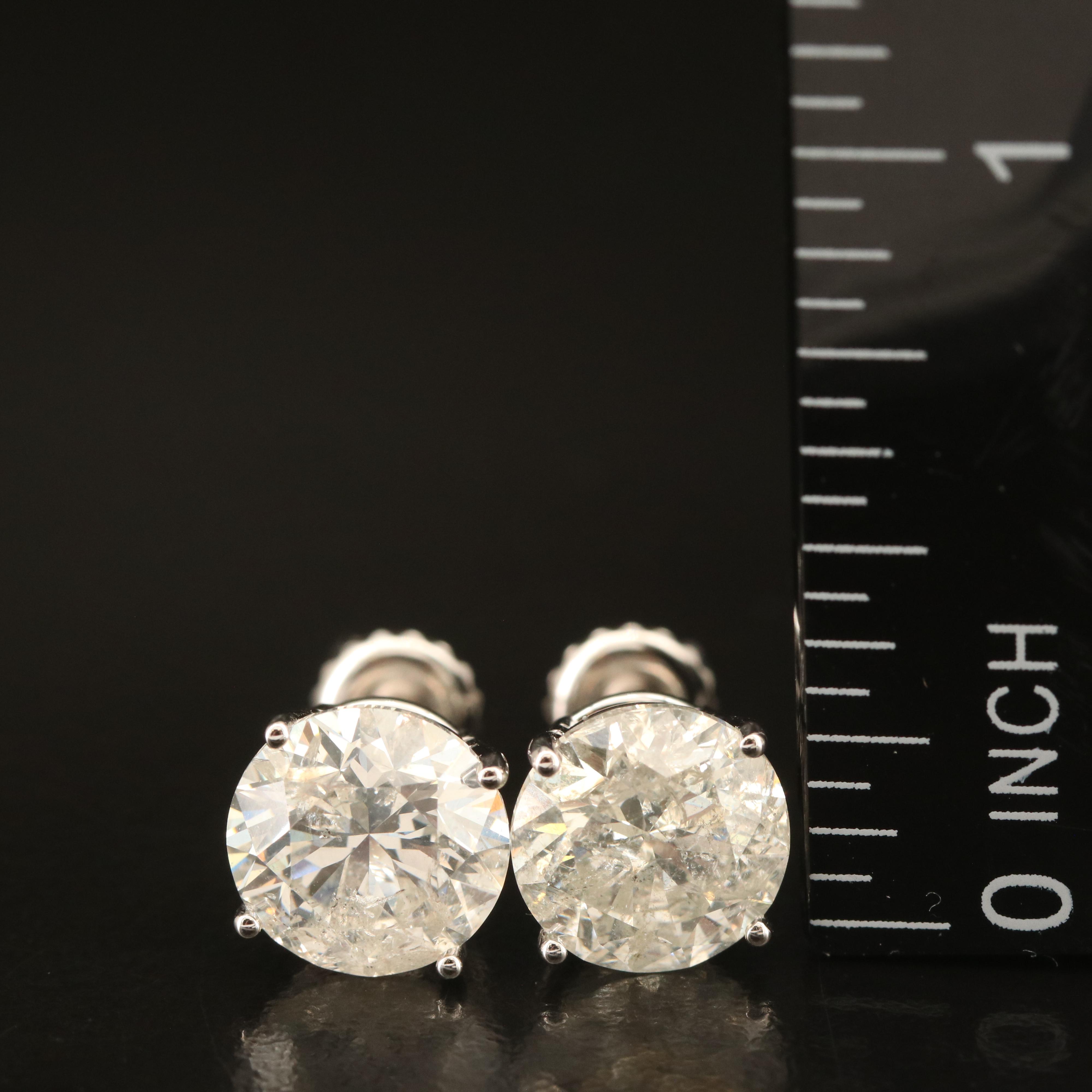 14K 5.06 CTW Diamond Stud Earrings