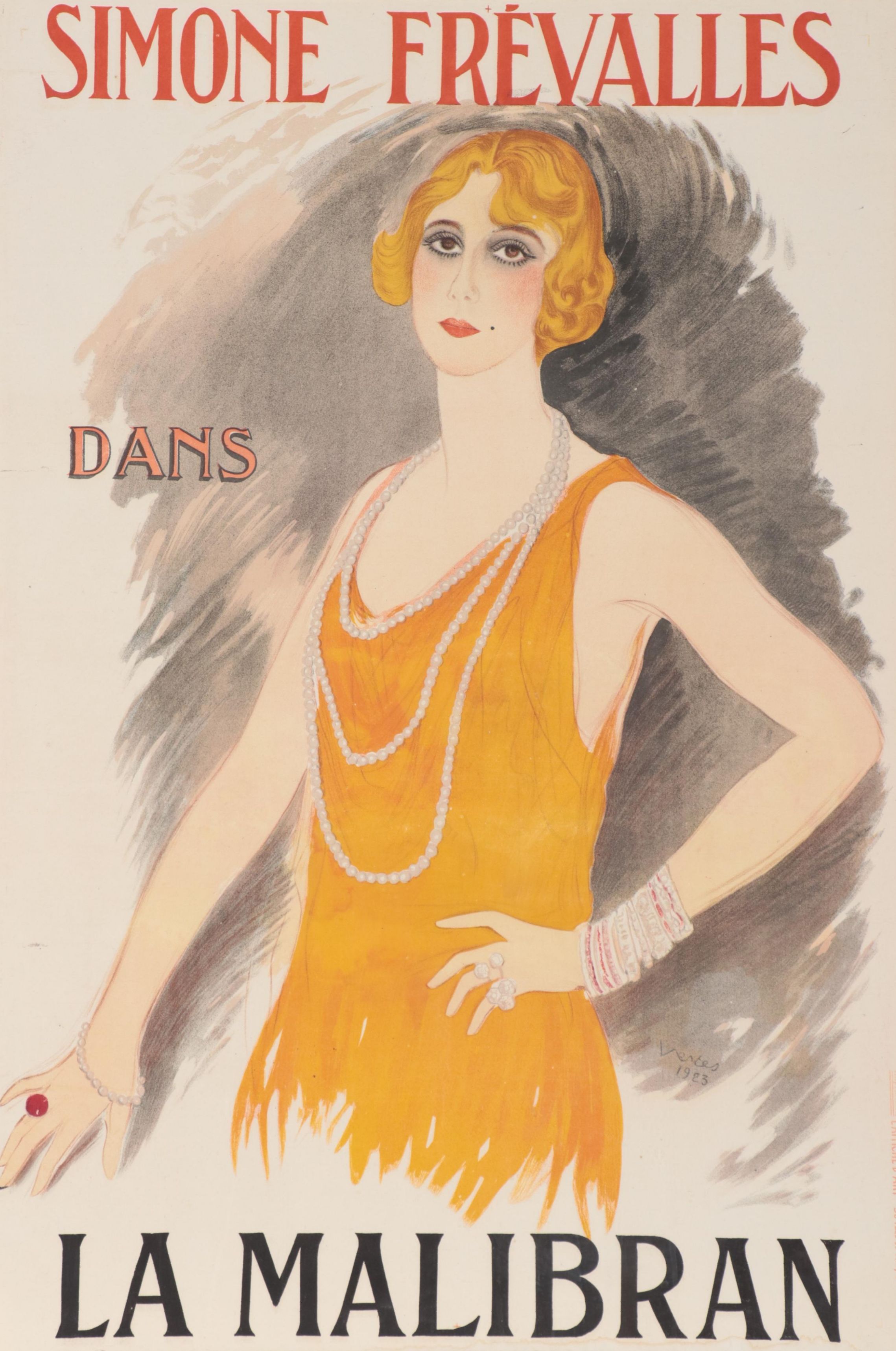 Lithograph After Marcel Vertès "Simon Frevalles"