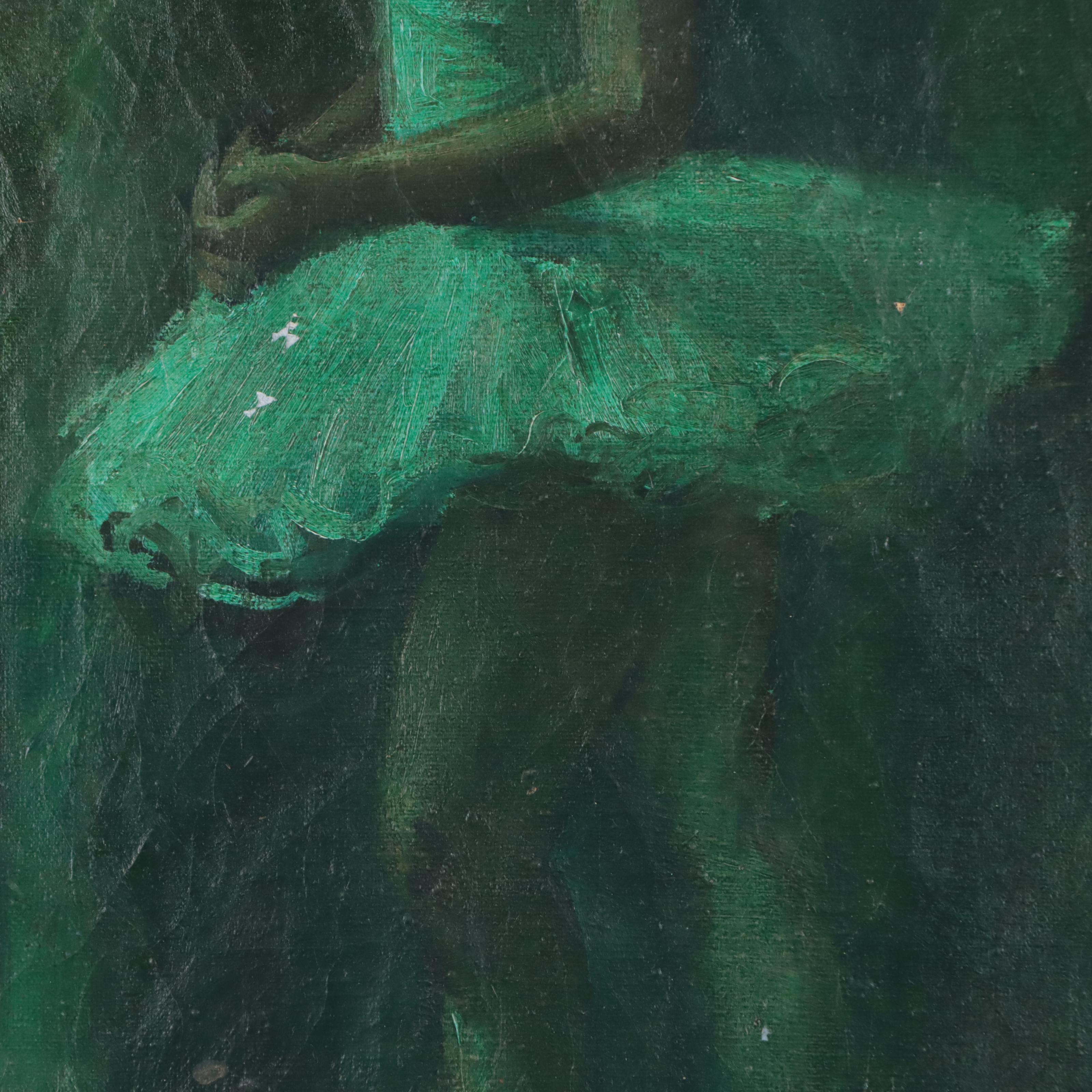 Moses Soyer Oil Painting "Dancer," Circa 1955