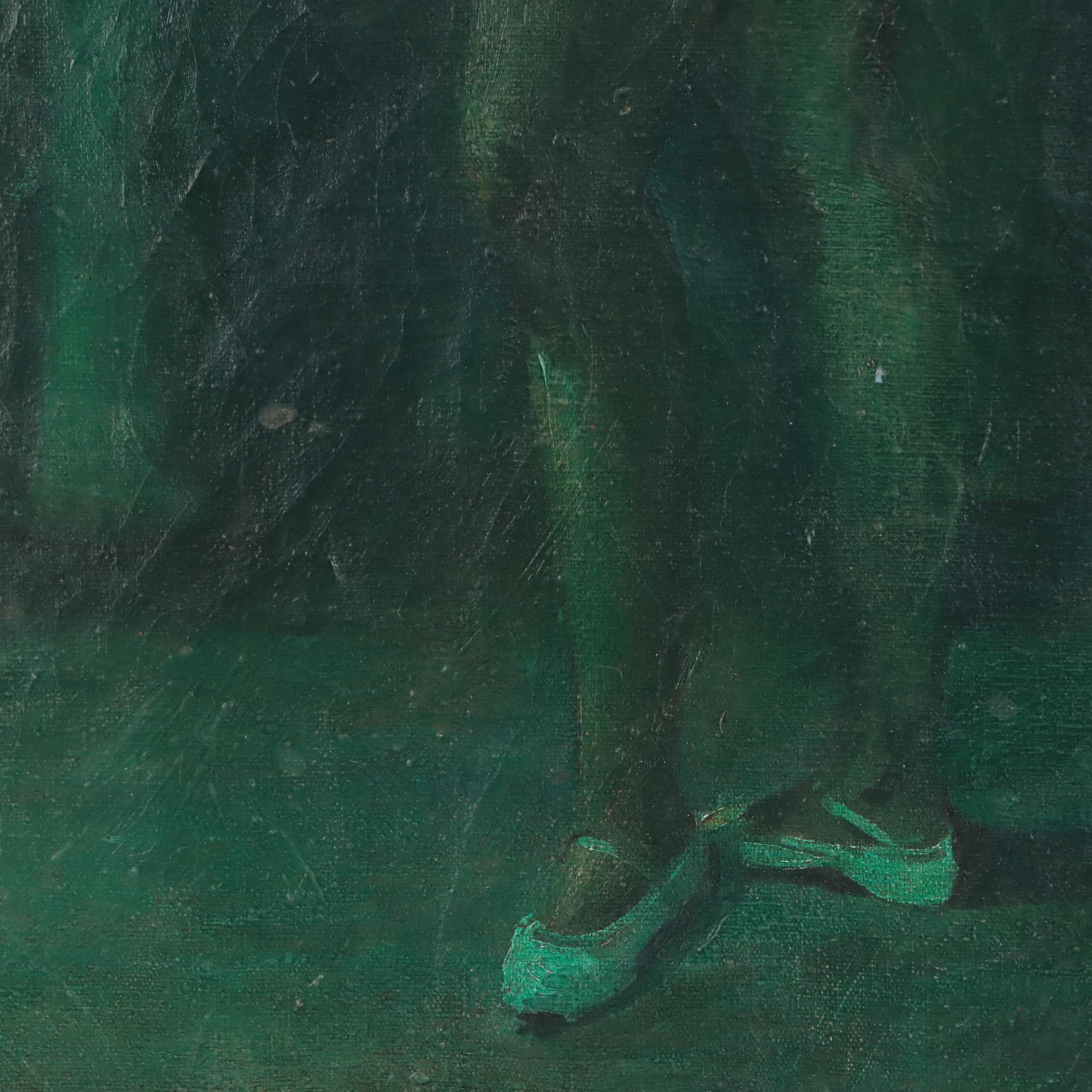 Moses Soyer Oil Painting "Dancer," Circa 1955