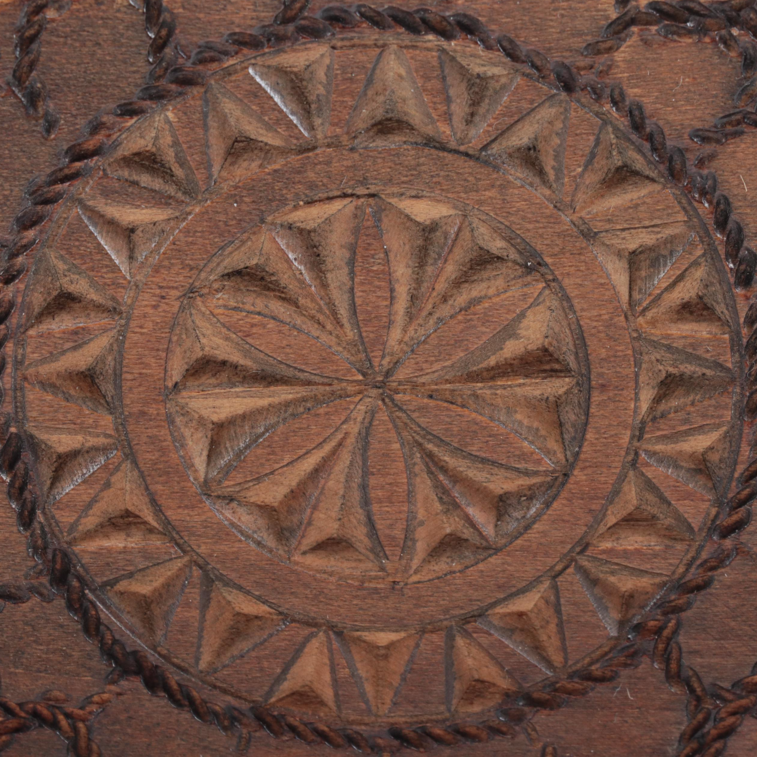 Hand-Carved Wooden Chest Music Box