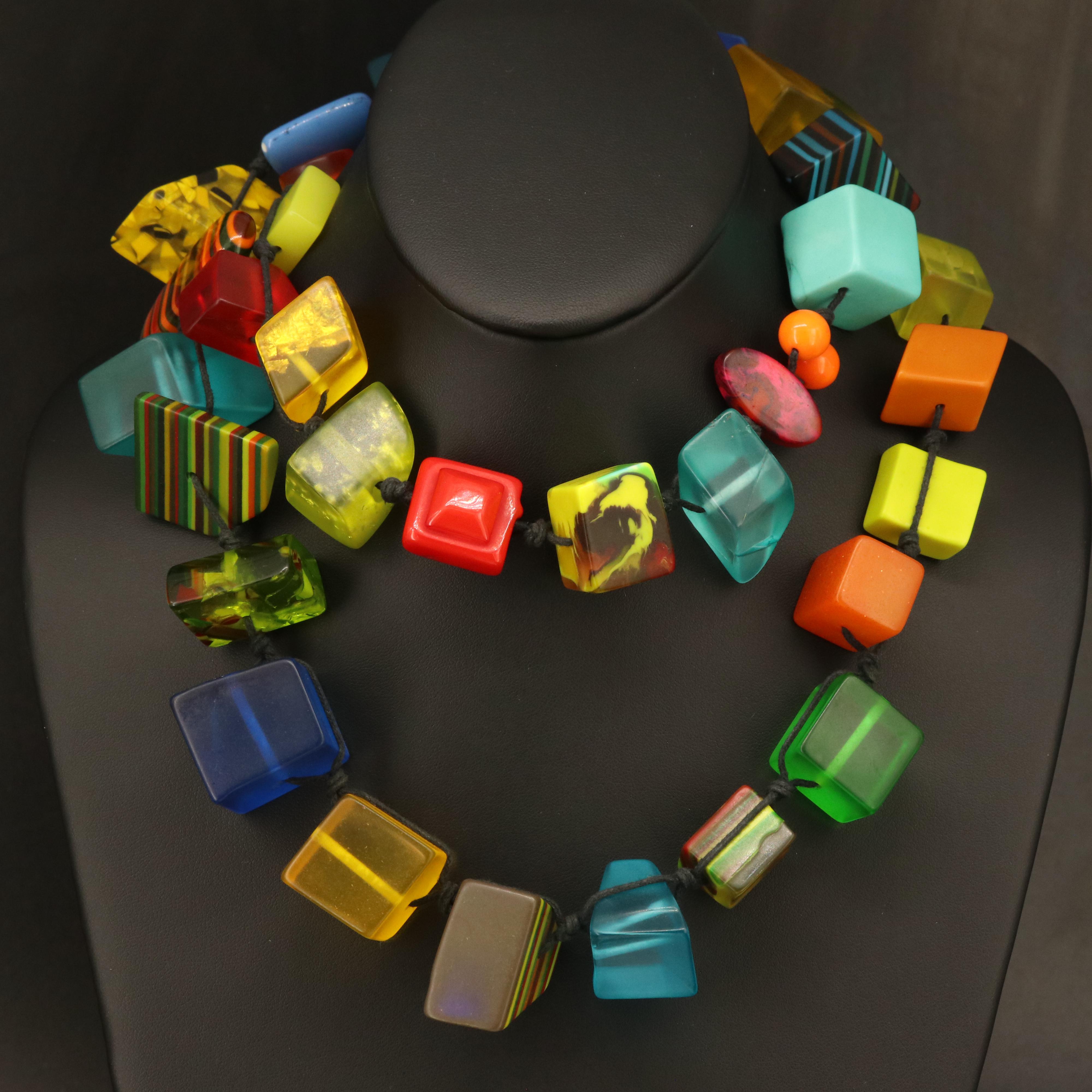 Brazillian Carlos Sobral Geometric Station Necklace