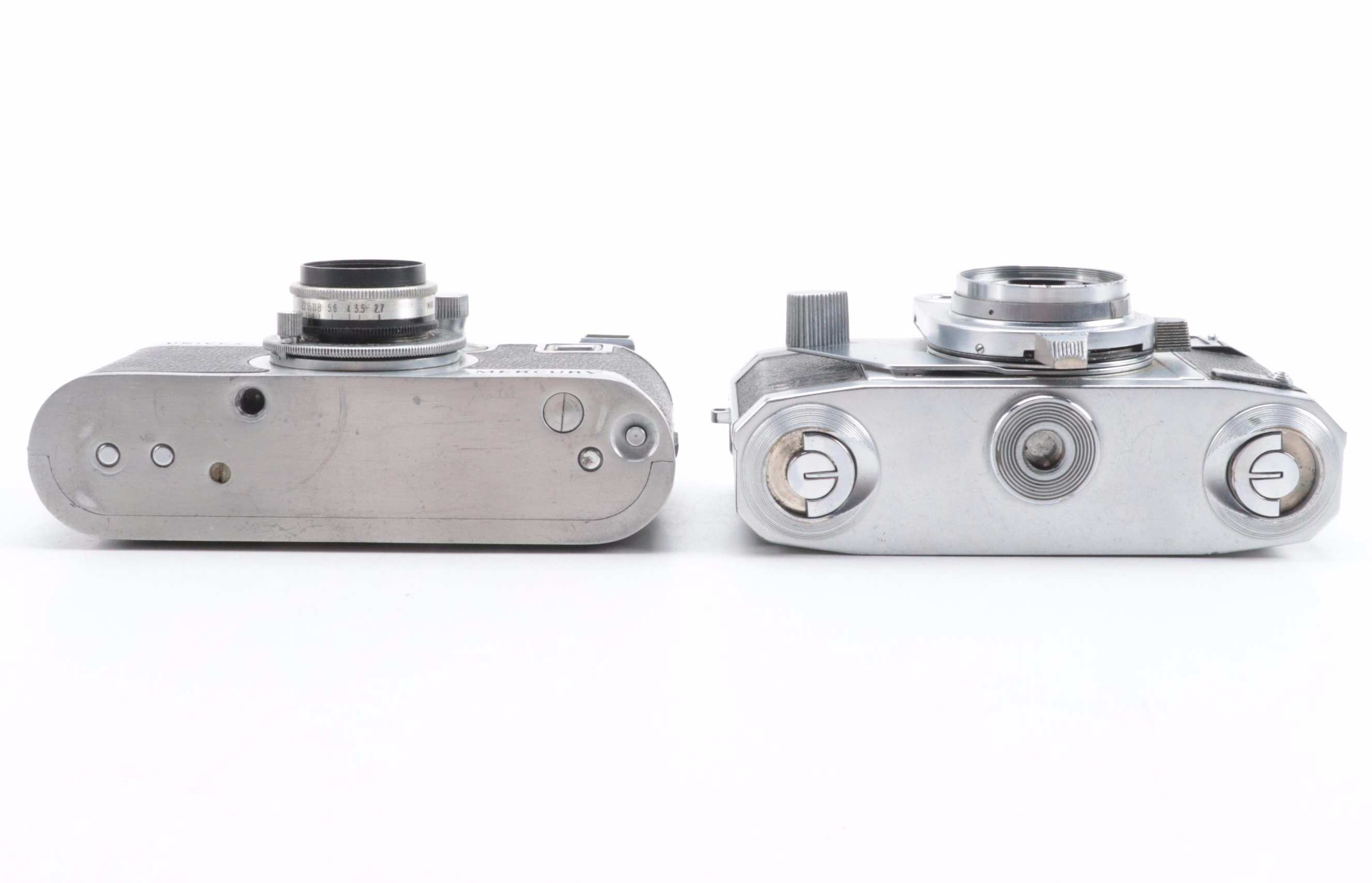 Univex Mercury and Zeiss Ikon 35 mm Rangefinder Cameras, Mid-20th Century