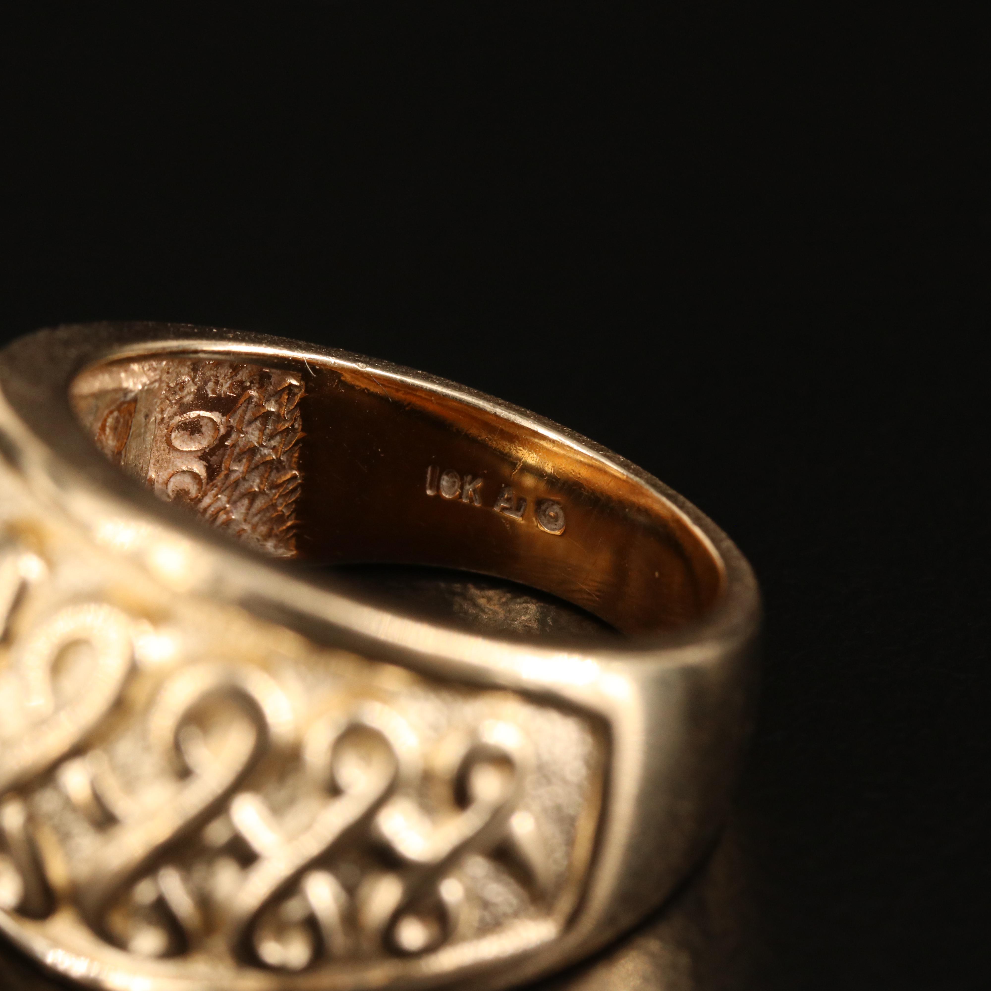 10K Infinity Knot Tapered Ring