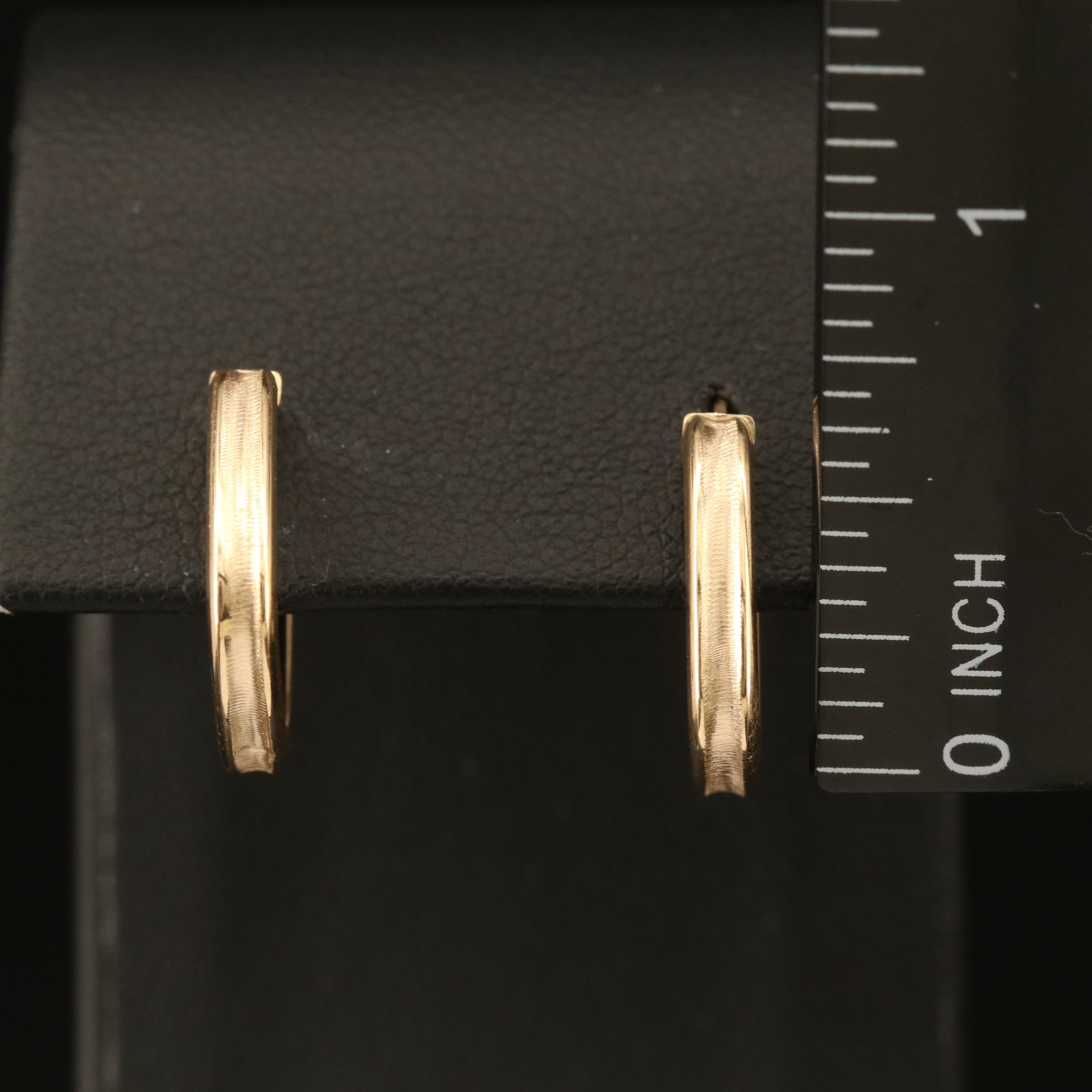 Italian 14K Square Hoop Earrings
