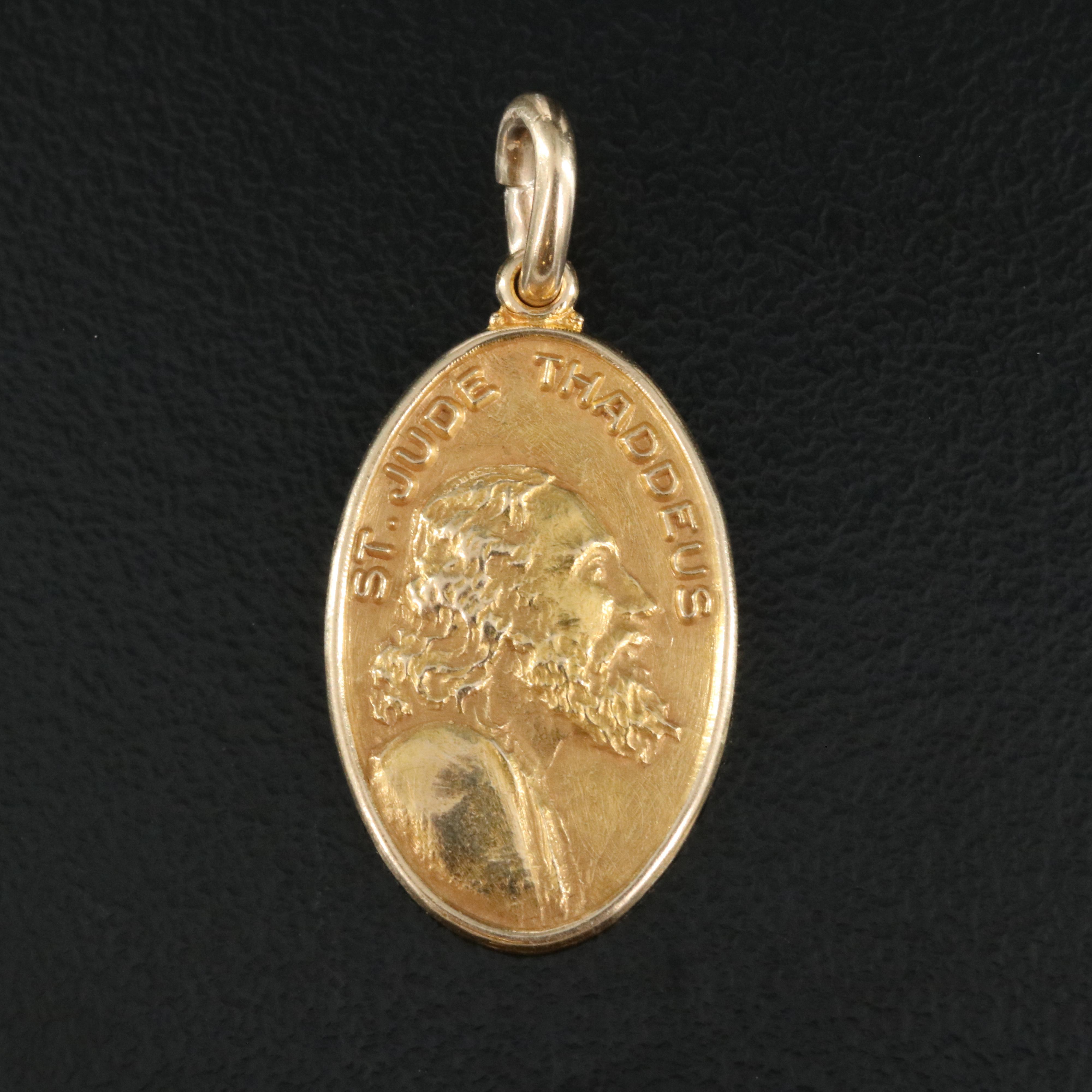 14K Saint Jude Pendant