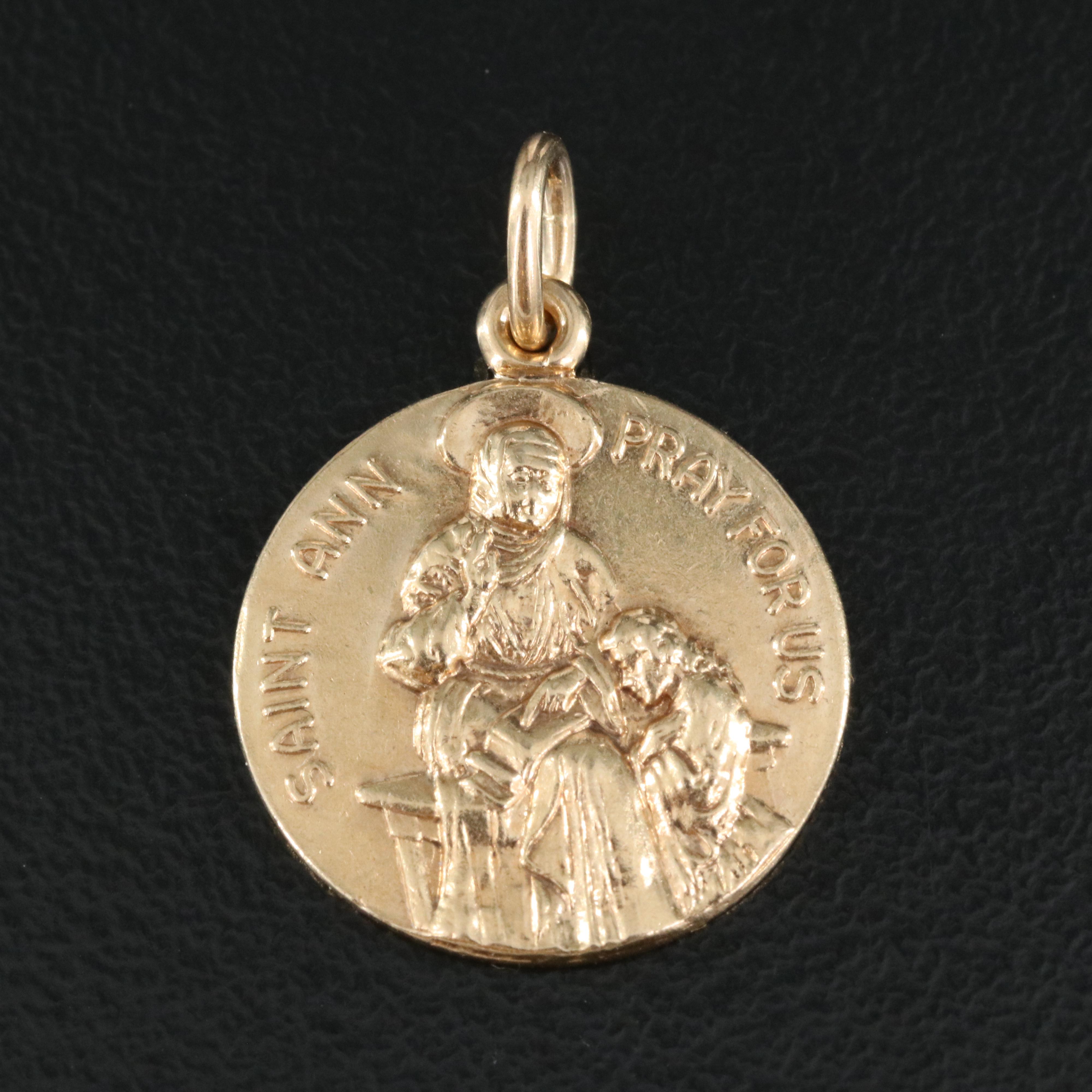 14K Saint Ann Pendant
