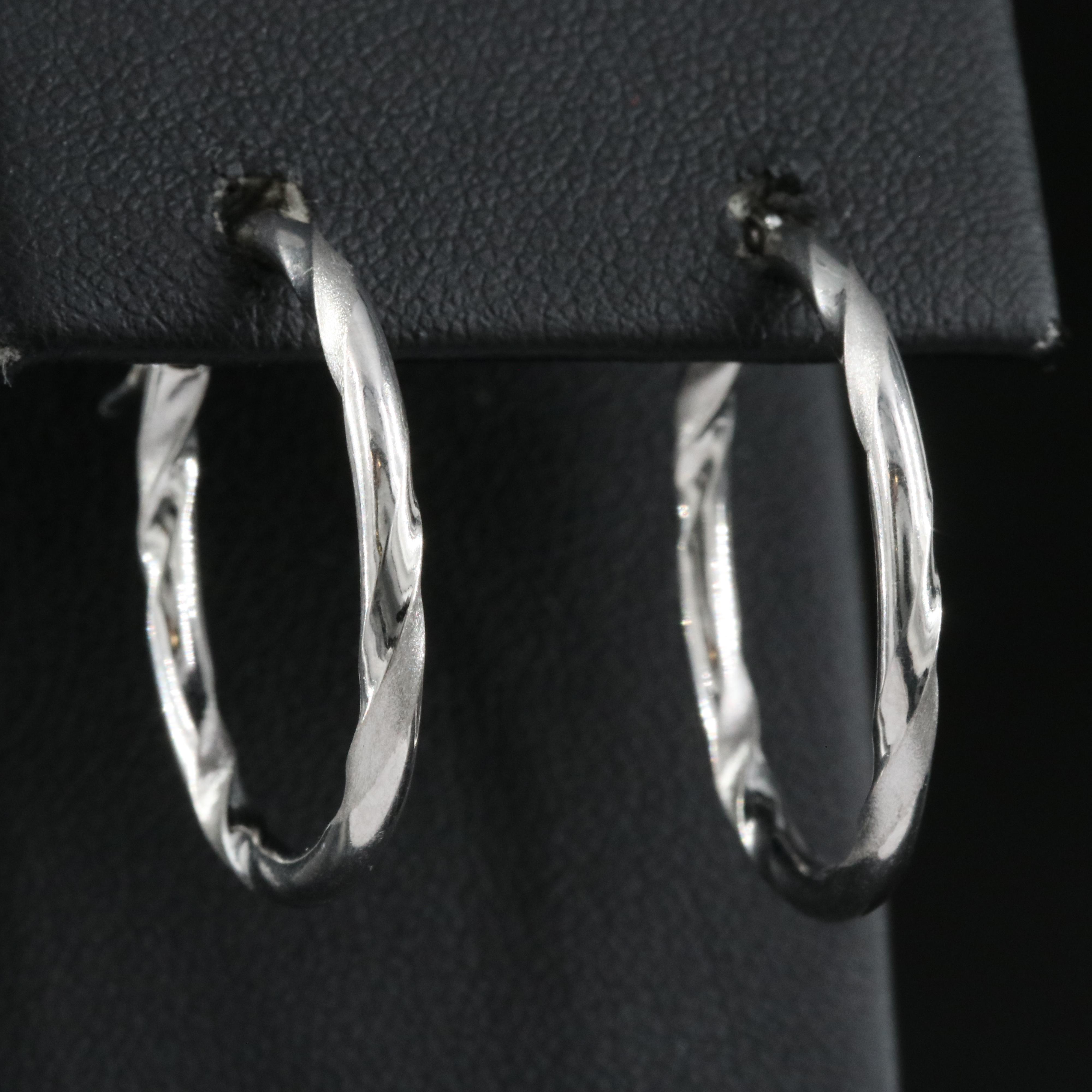 14K Braided Hoop Earrings