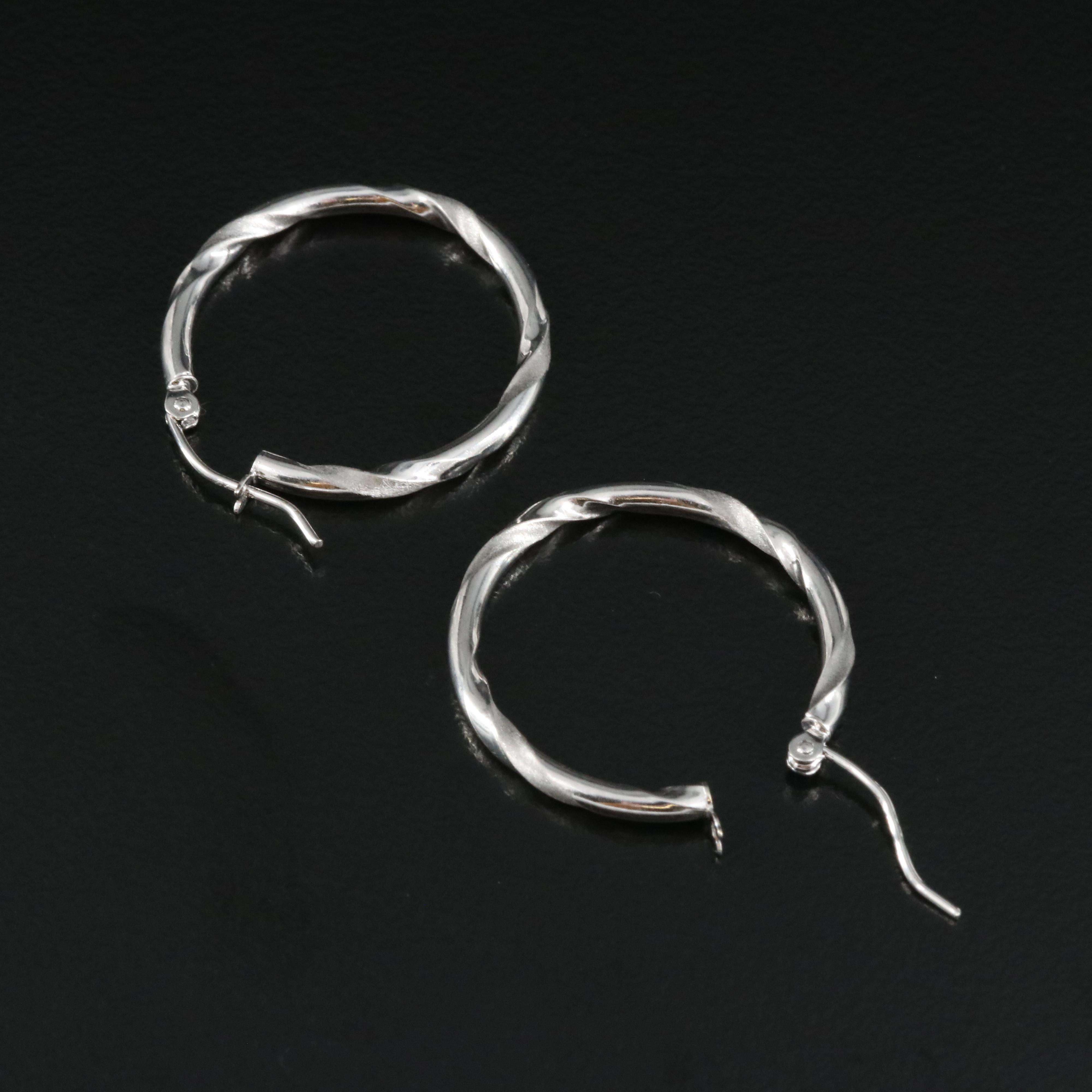 14K Braided Hoop Earrings