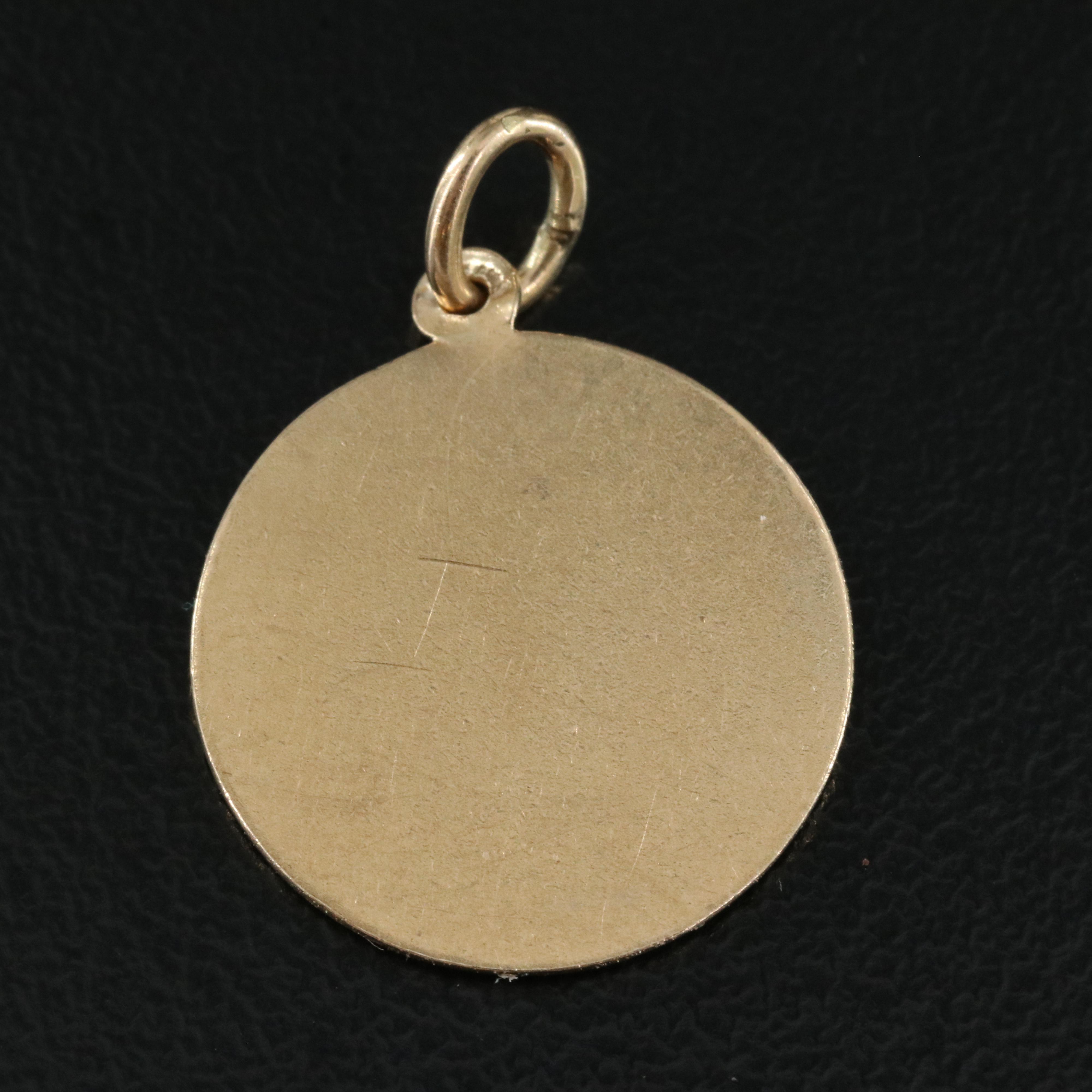 14K St. Christopher Pendant