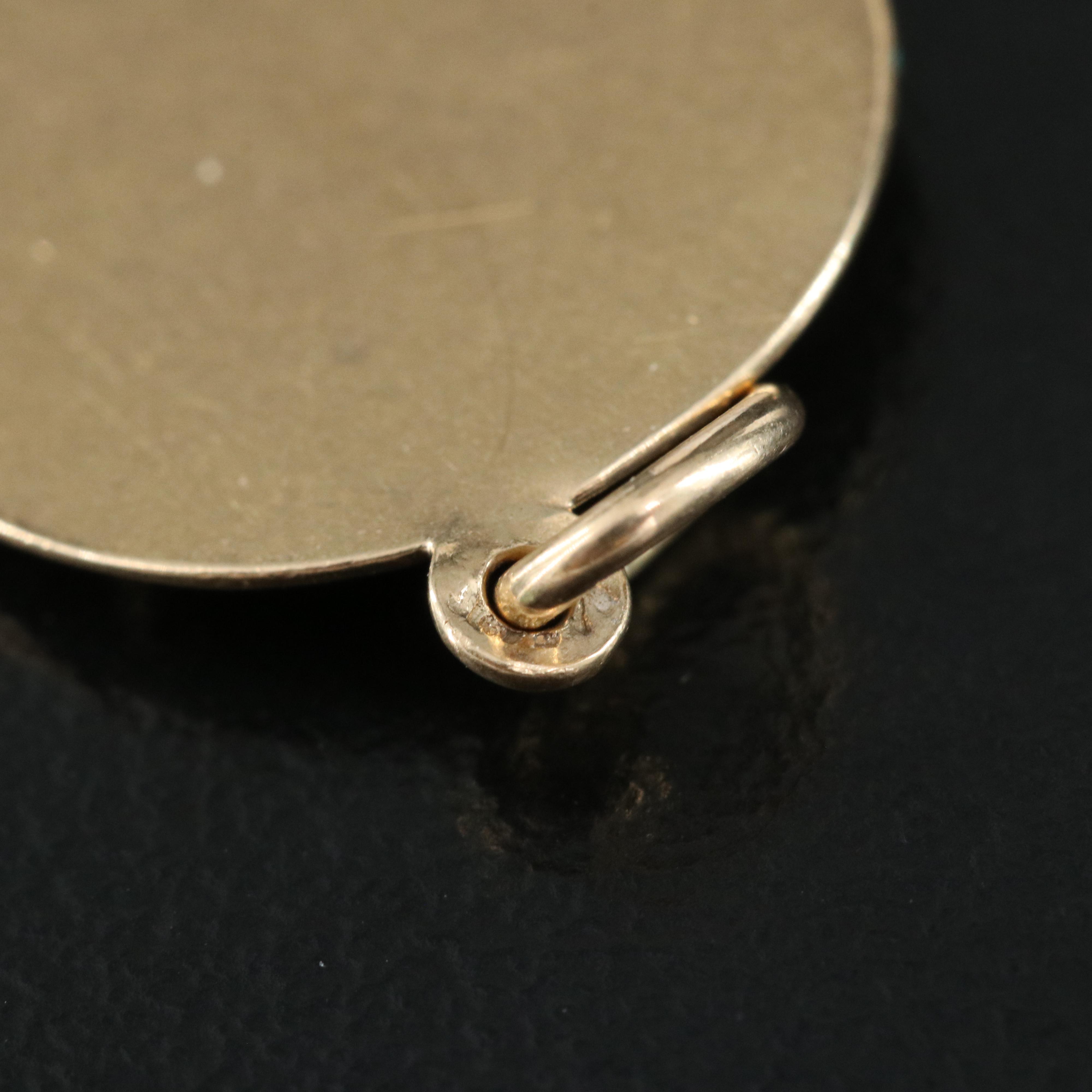 14K St. Christopher Pendant