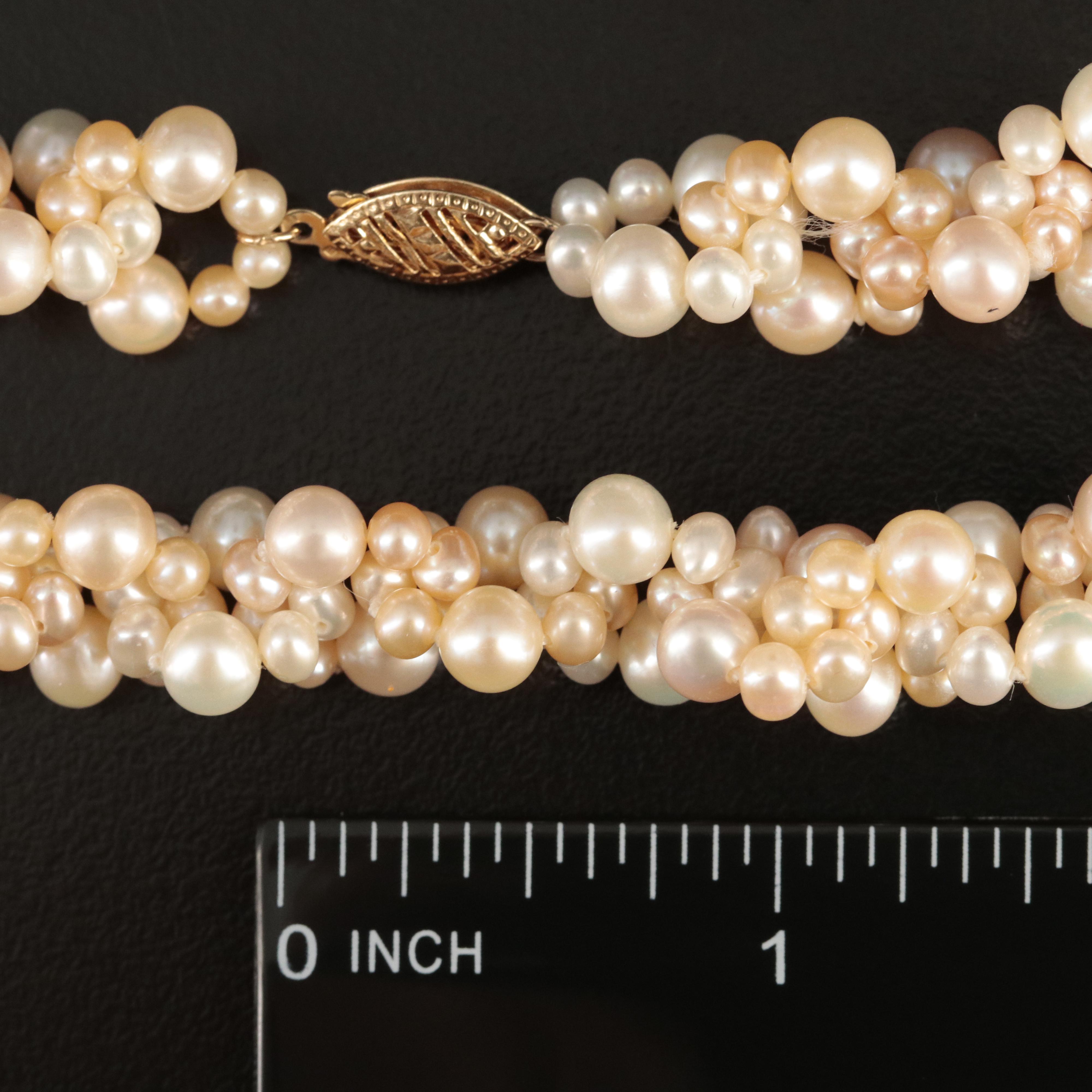 Pearl Necklace with 14K Clasp