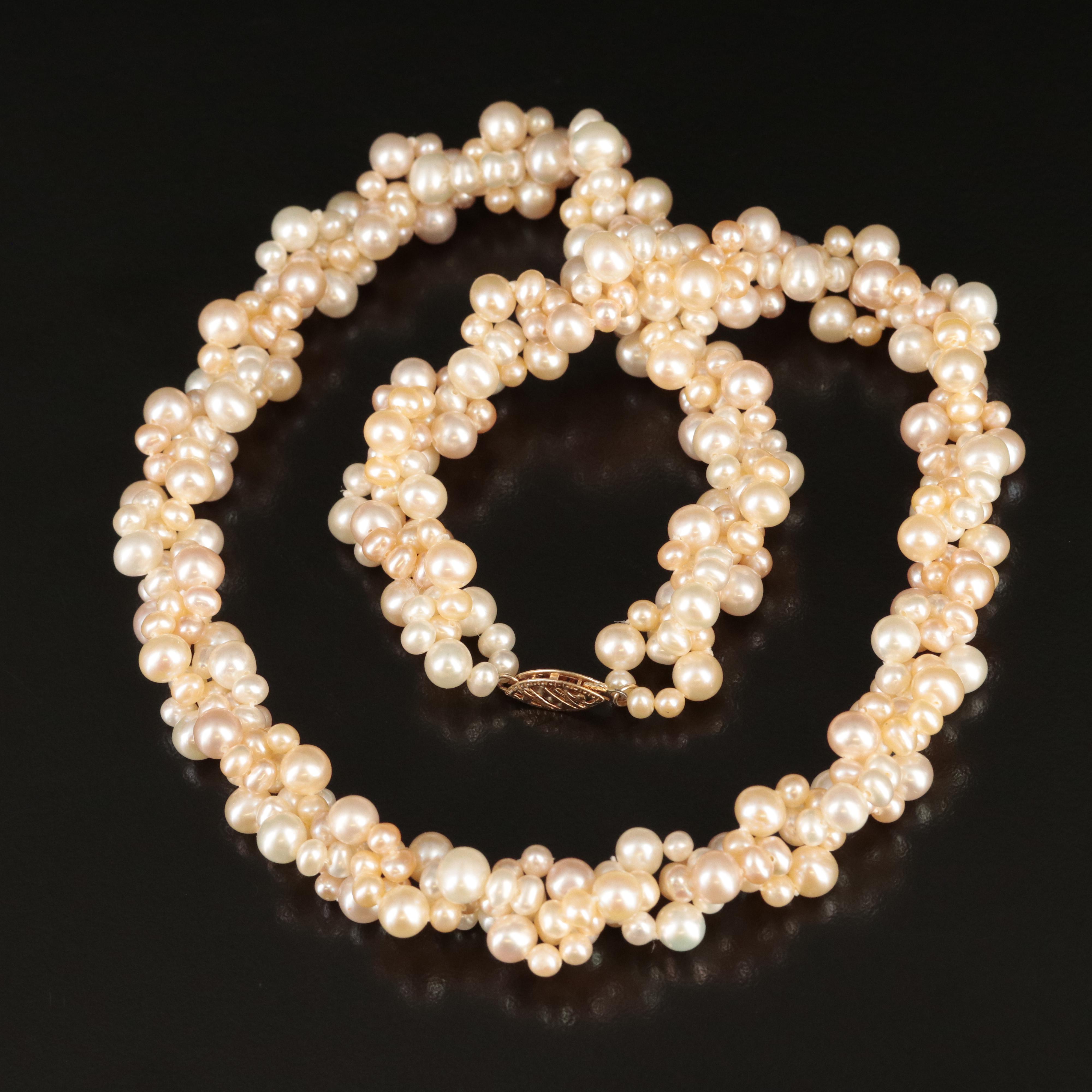 Pearl Necklace with 14K Clasp