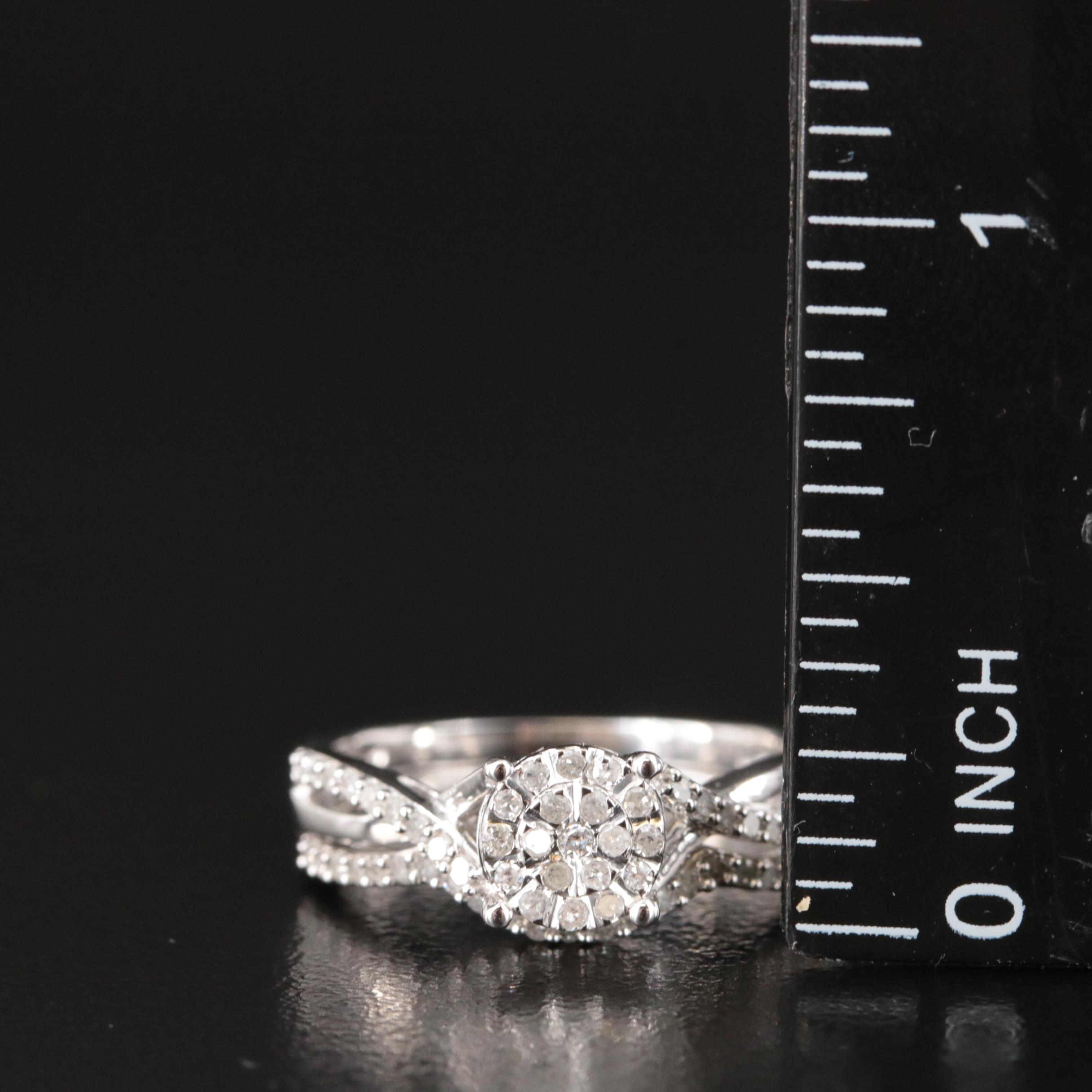 10K 0.36 CTW Diamond Ring Set