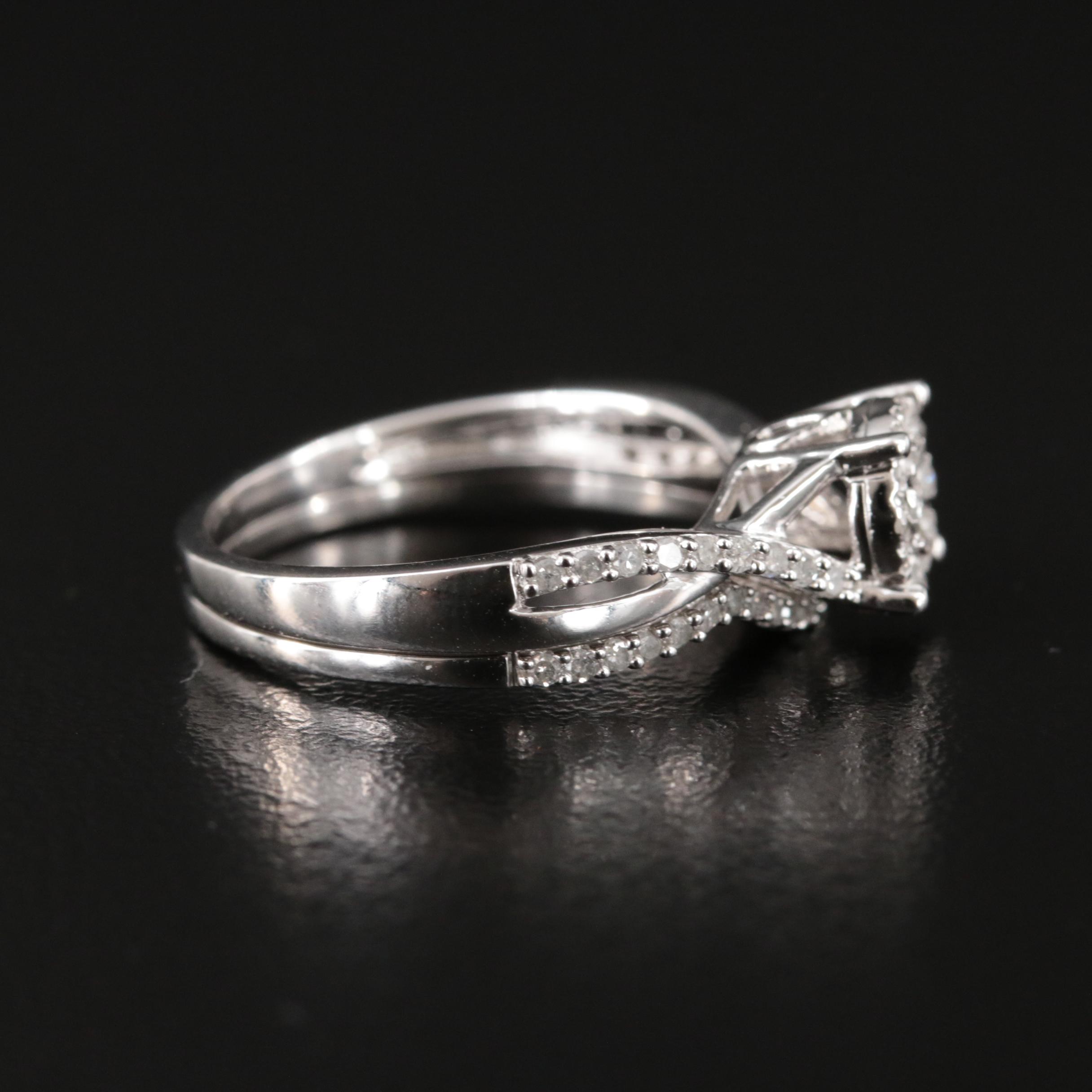 10K 0.36 CTW Diamond Ring Set