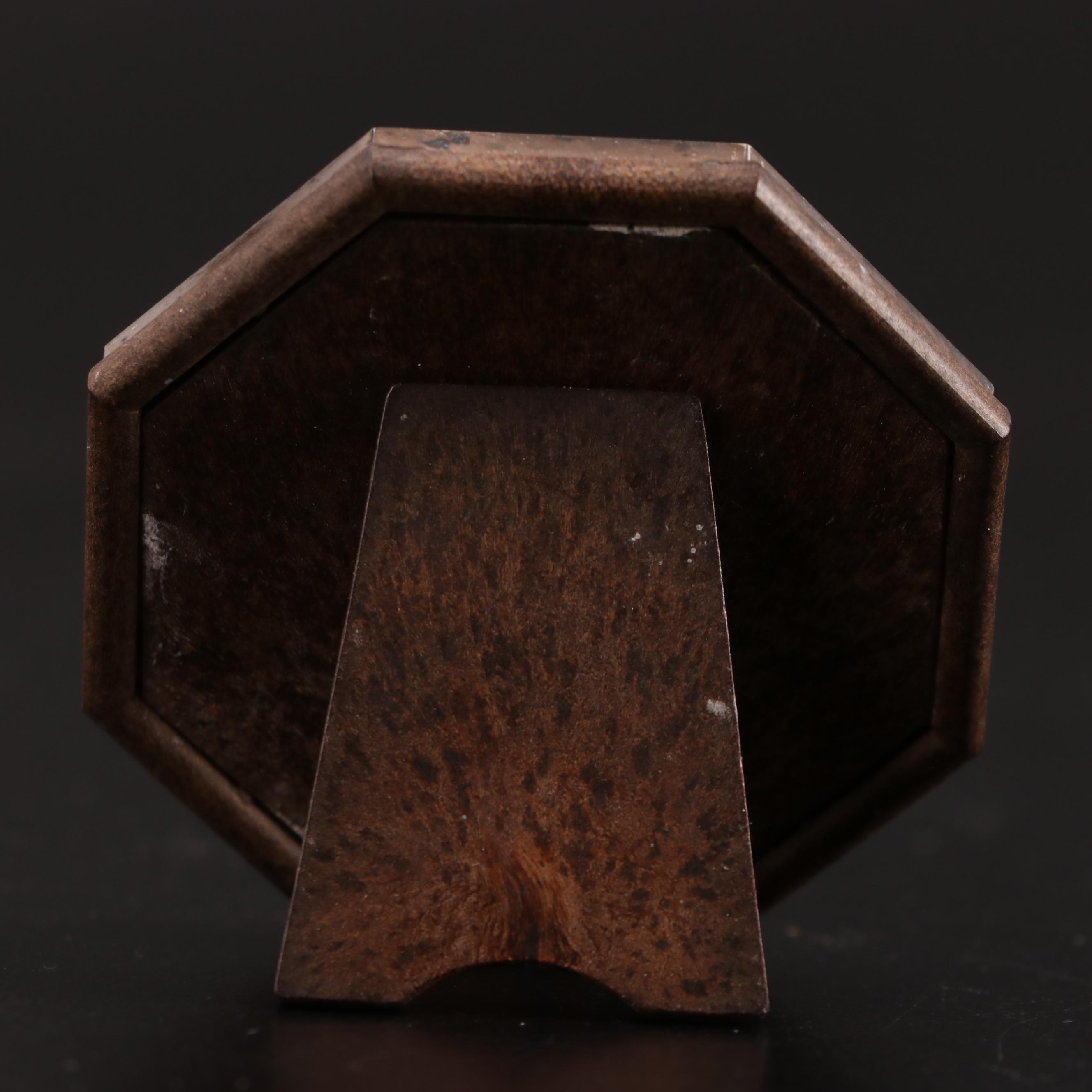 Silver Mounted Etched Glass Decanter with Condiment Spoons and Other Décor