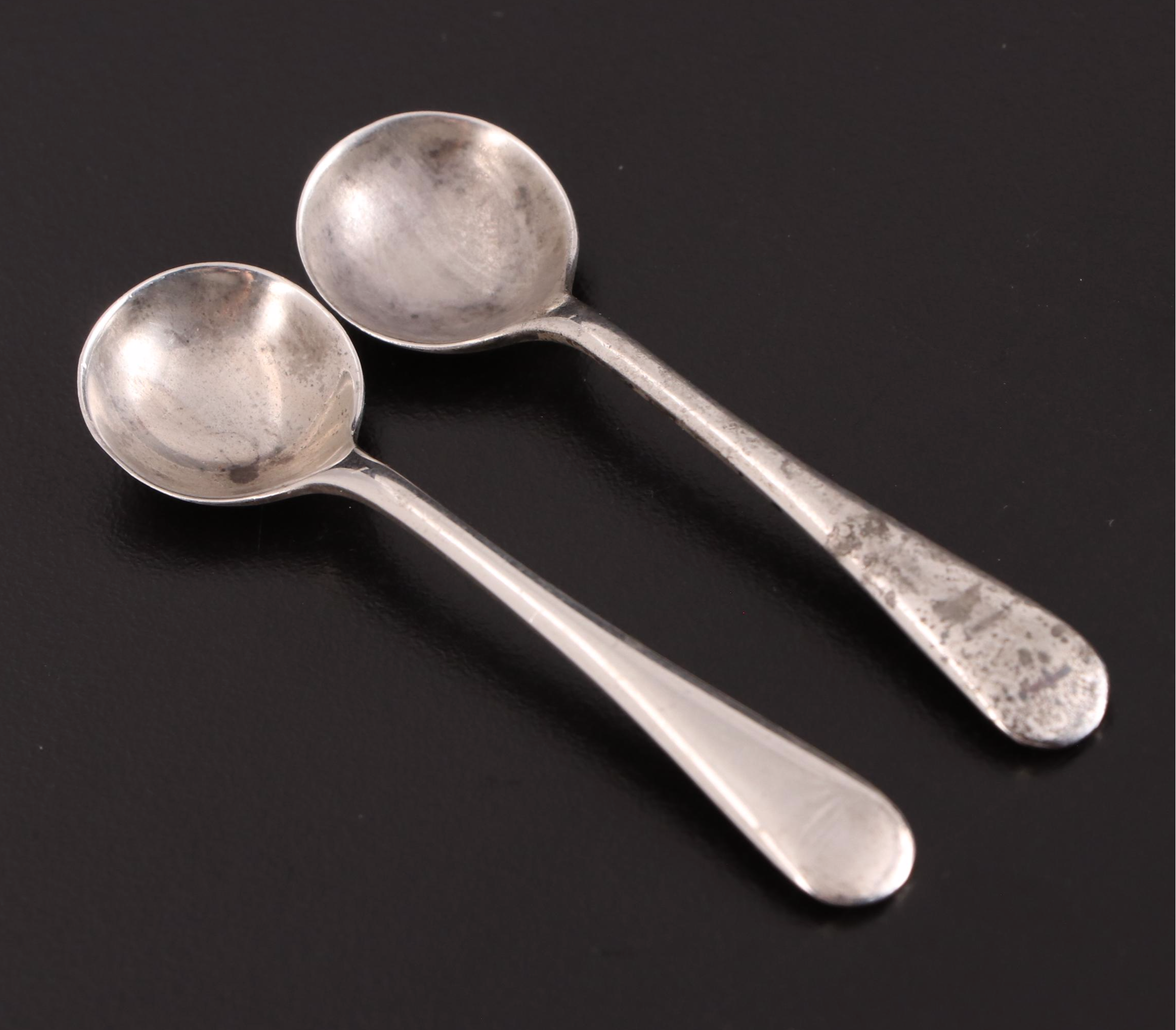 Silver Mounted Etched Glass Decanter with Condiment Spoons and Other Décor