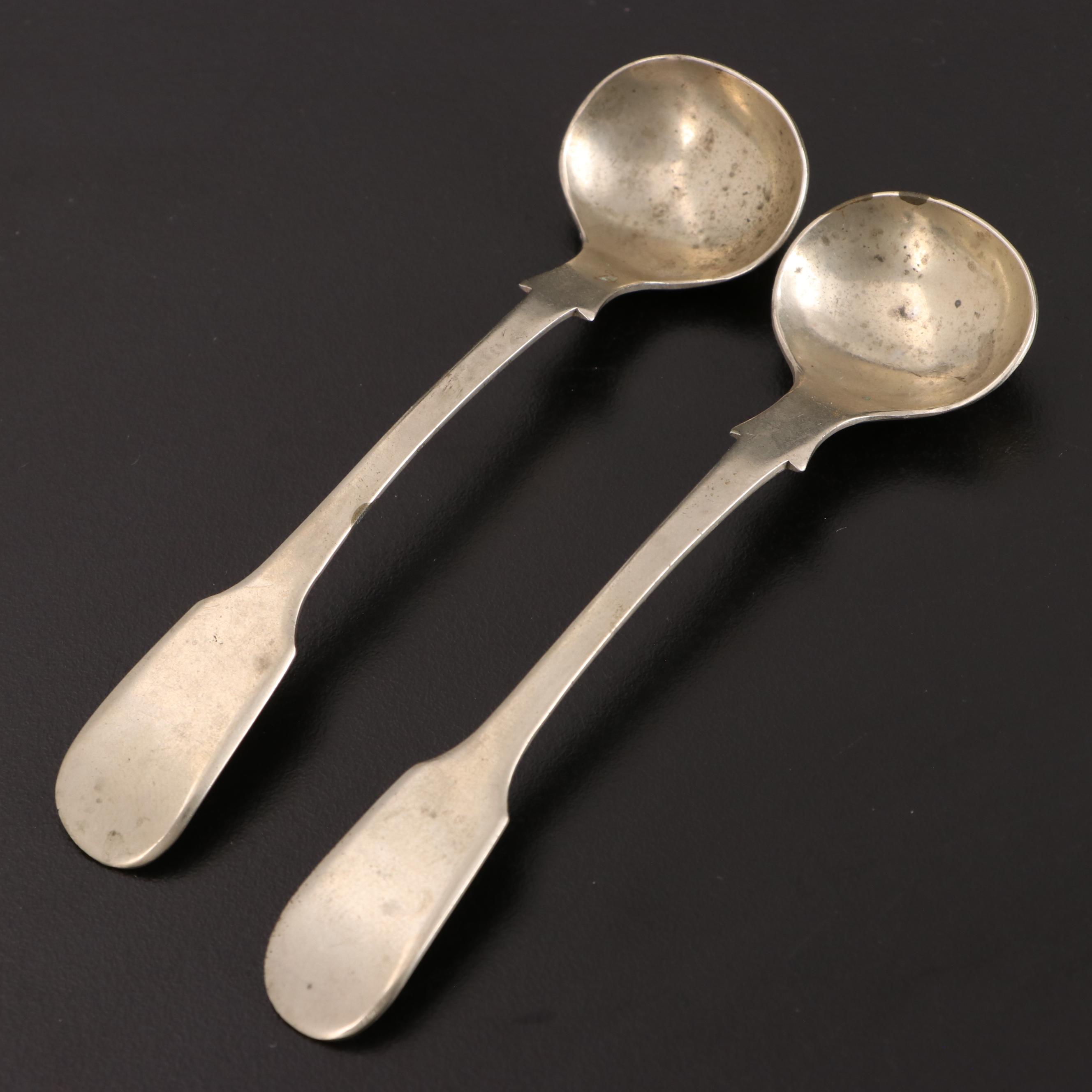 Silver Mounted Etched Glass Decanter with Condiment Spoons and Other Décor