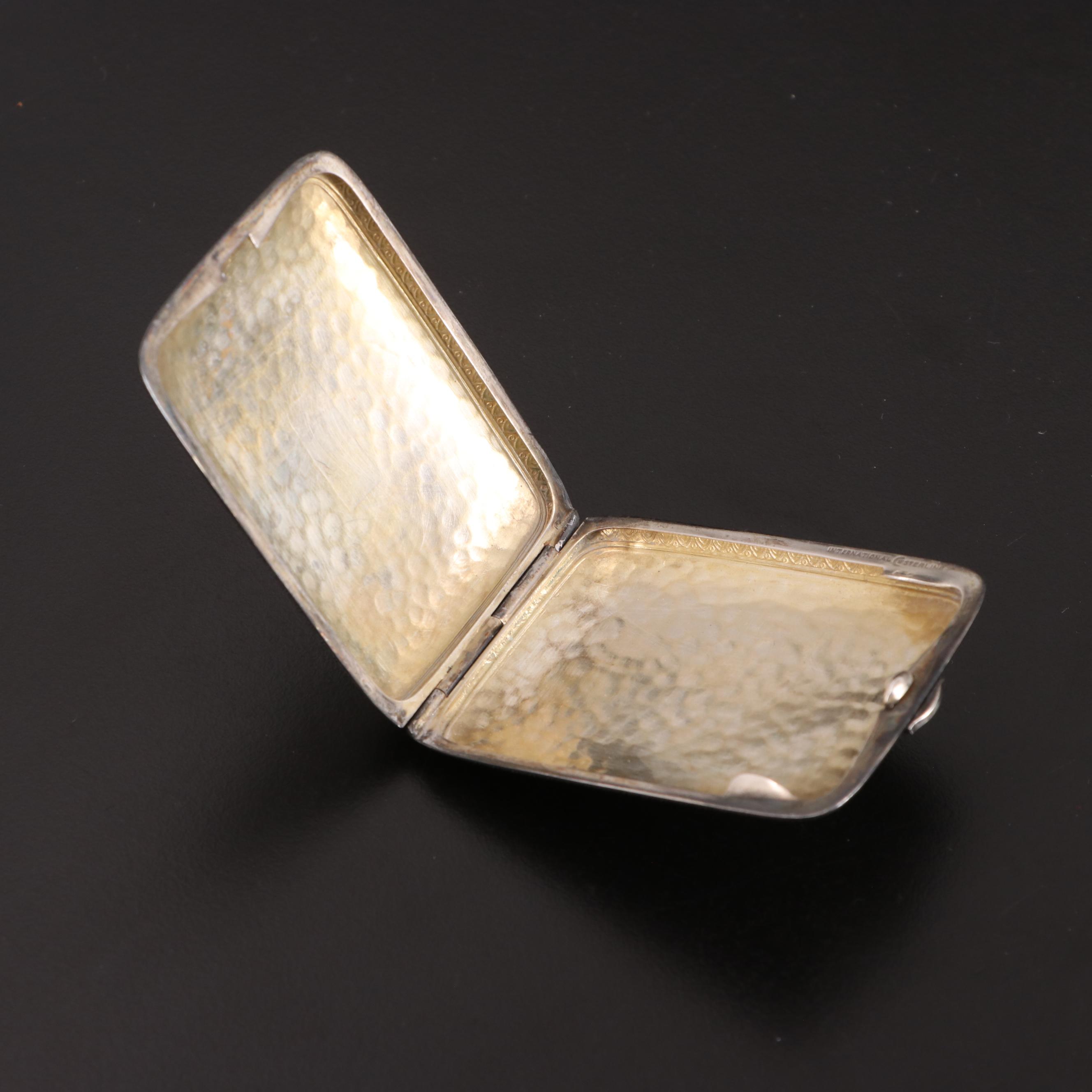 Silver Mounted Etched Glass Decanter with Condiment Spoons and Other Décor