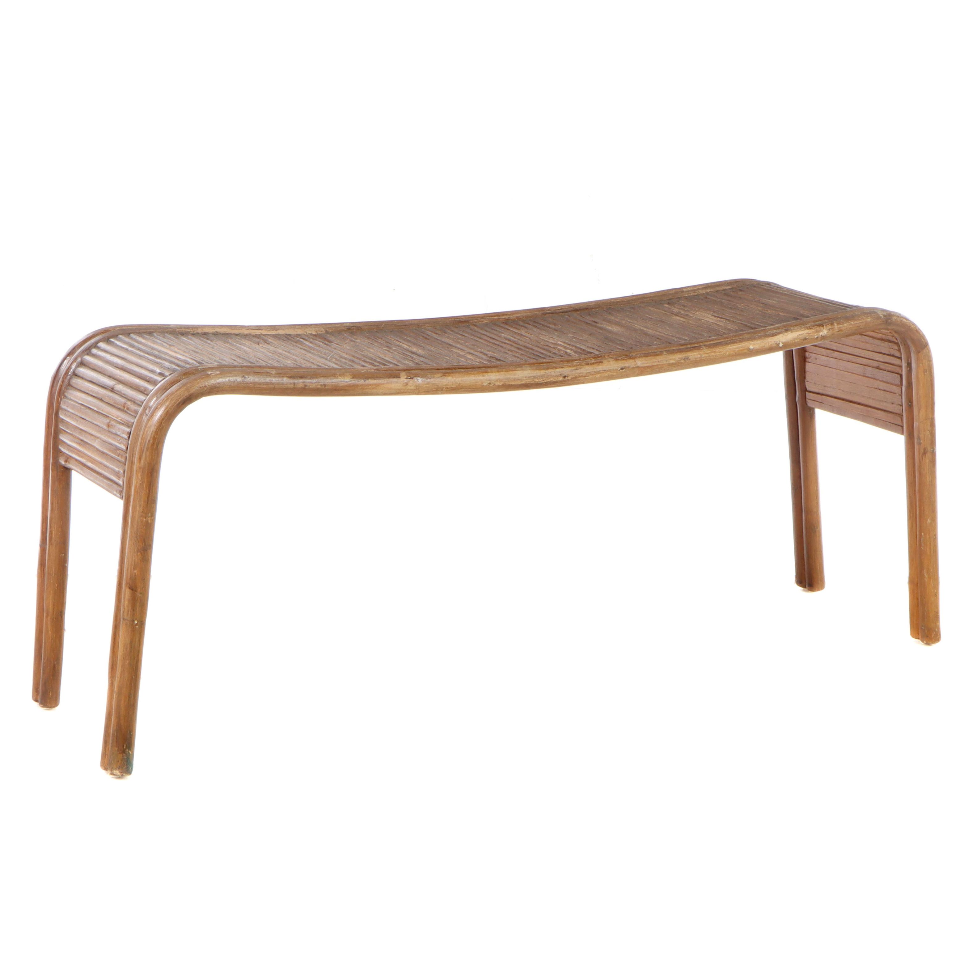 Rattan Console Table, Late 20th Century