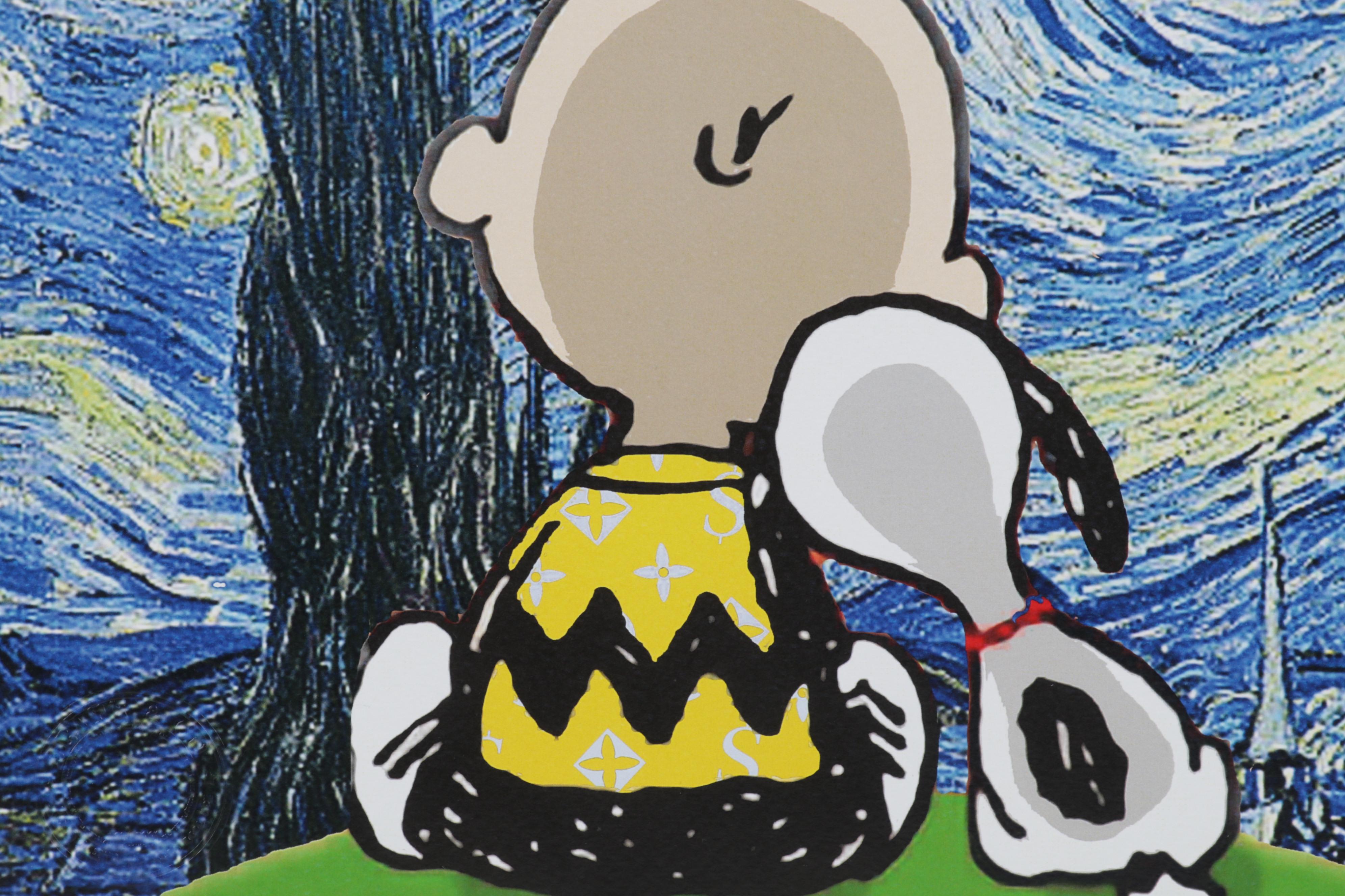 Death NYC Pop Art Graphic Print Featuring Charlie Brown and Snoopy, 2022