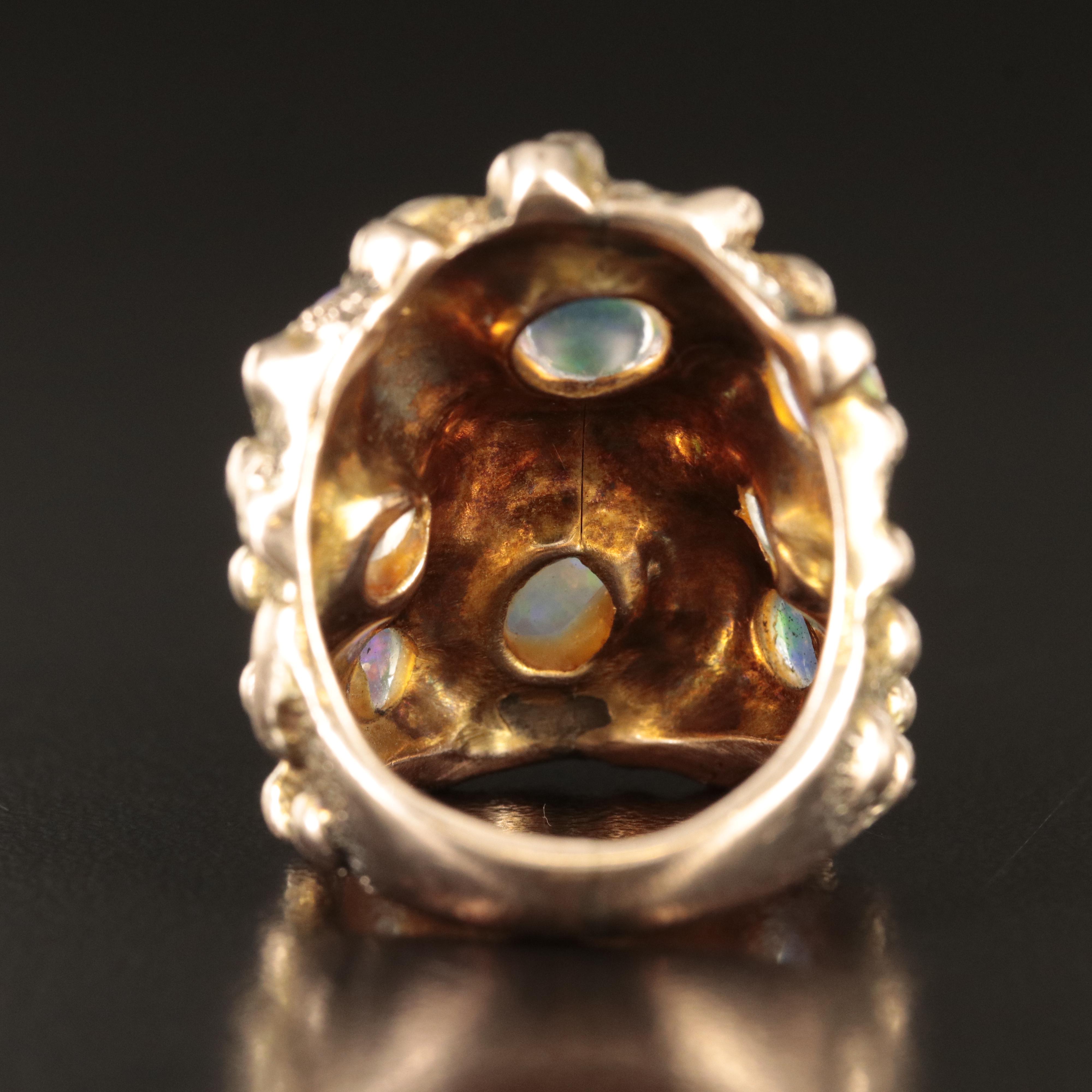 10K Opal Biomorphic Ring