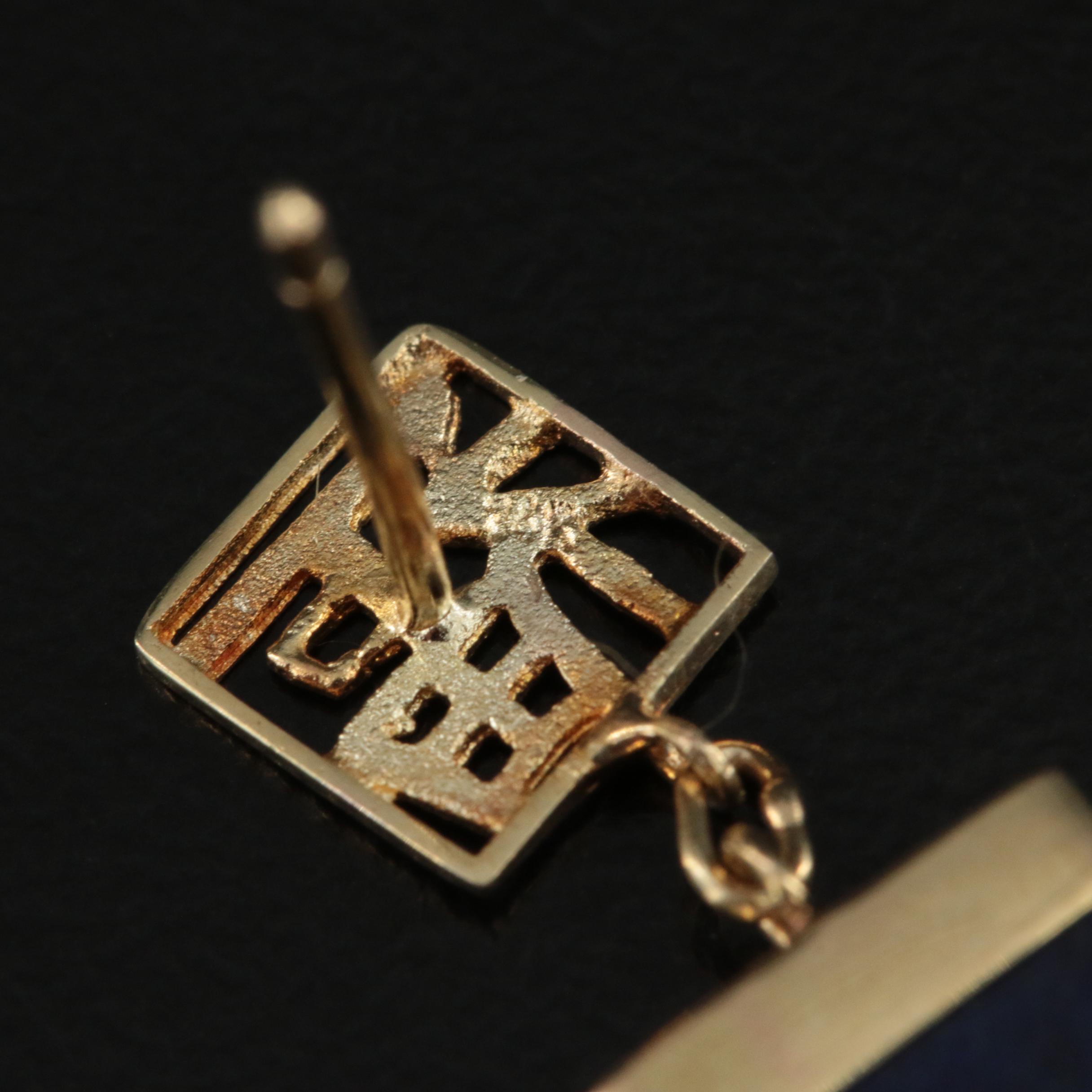 14K Lapis Lazuli Good Fortune Earrings