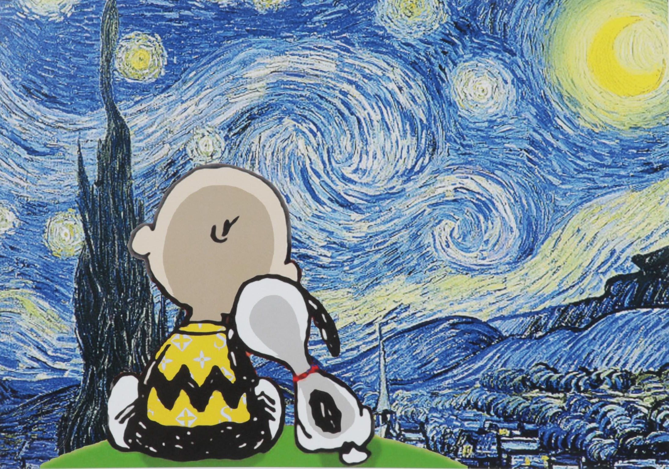 Death NYC Pop Art Graphic Print Featuring Charlie Brown and Snoopy, 2022